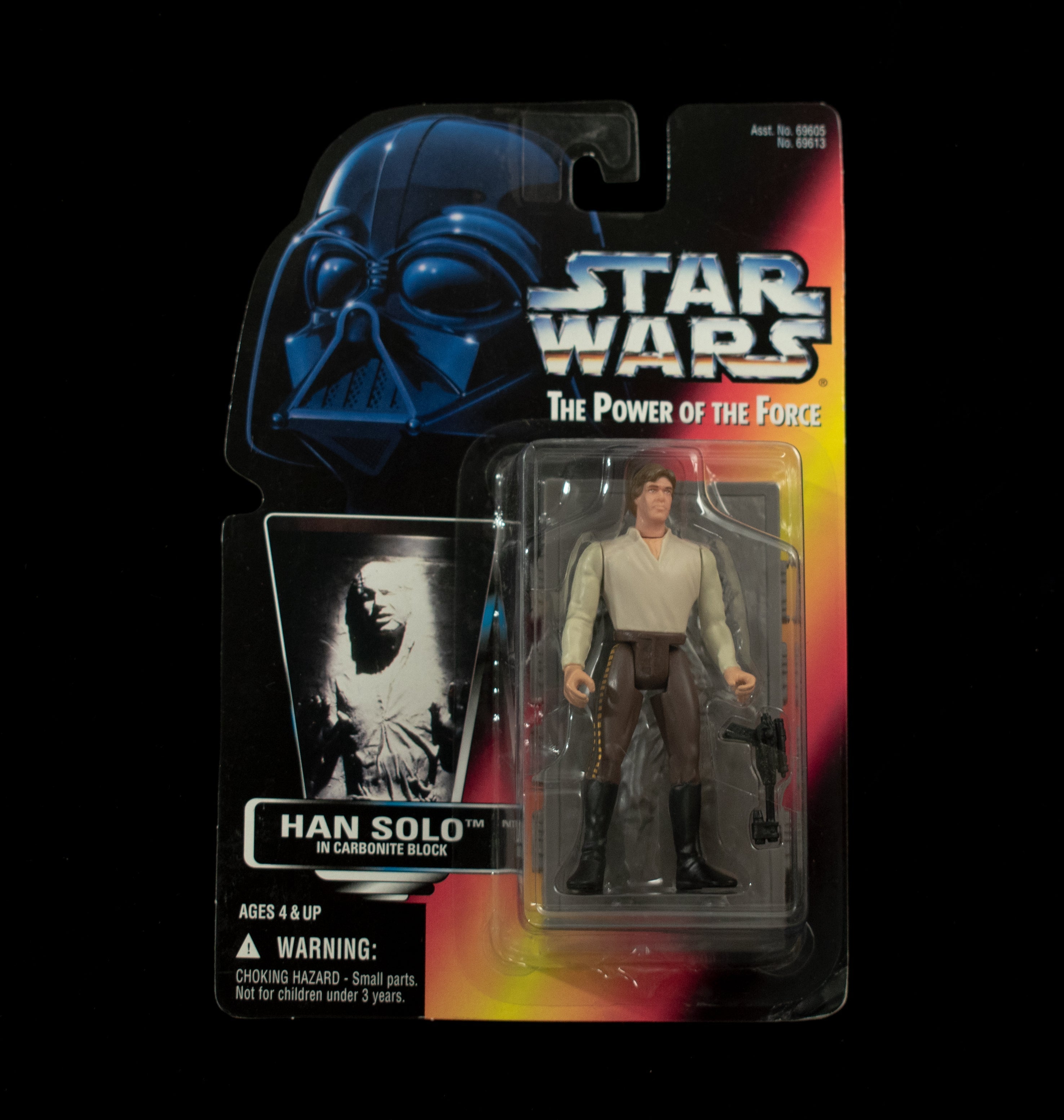 Star Wars Power of the Force Orange Card Han Solo In Carbonate