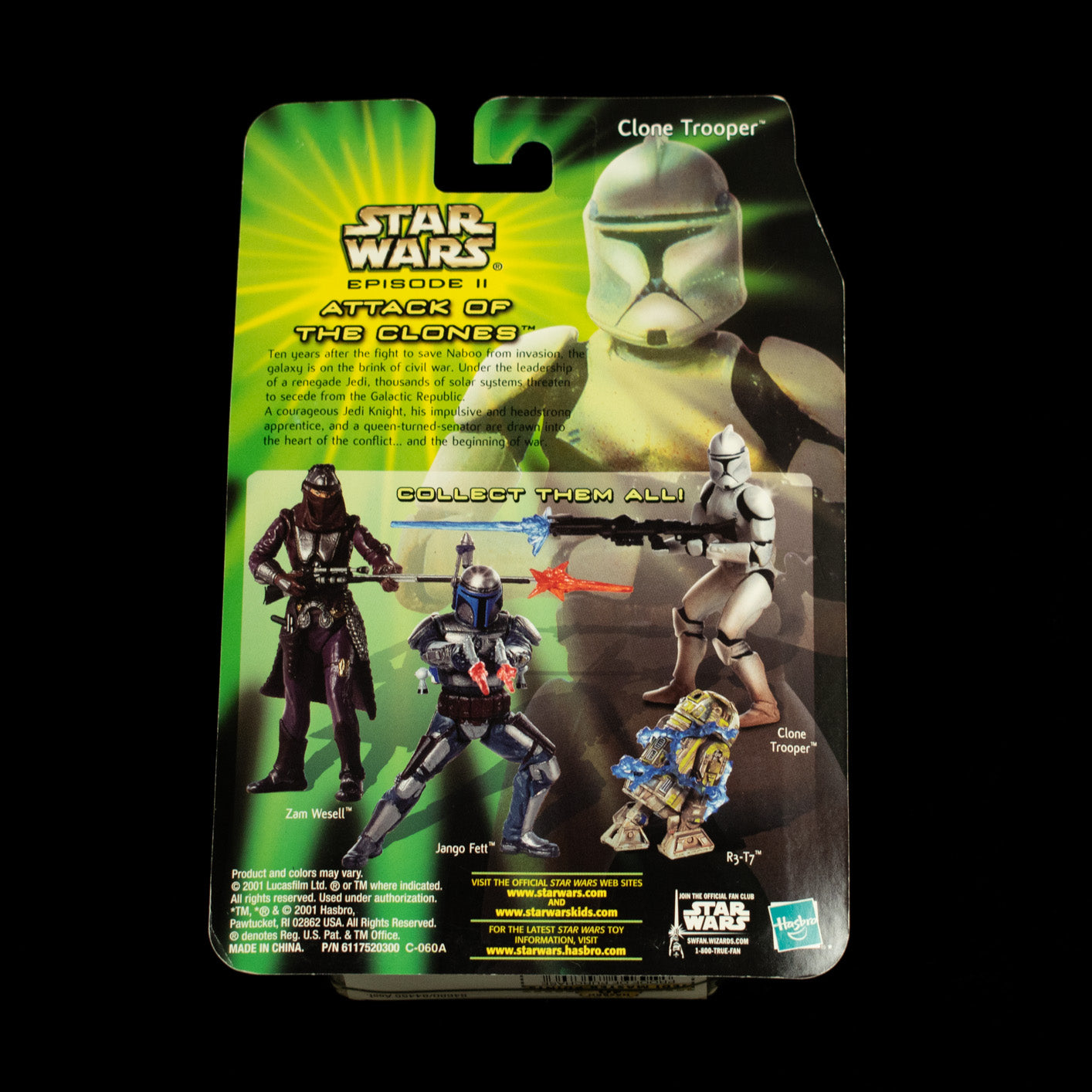 Star Wars Power of the Jedi Action Figure Attack of the Clones Clone Trooper Sneak Preview