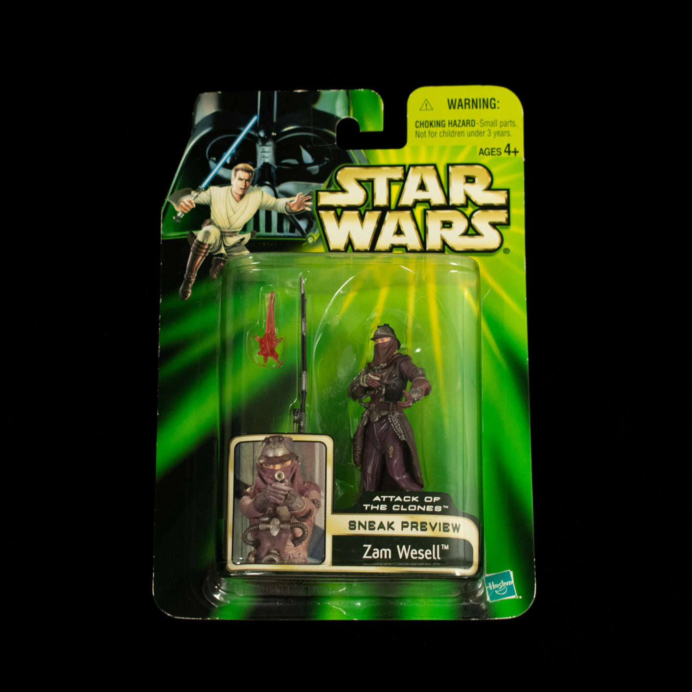 Star Wars Power of the Jedi Action Figure Zam Wesell Attack of the clones Sneak
