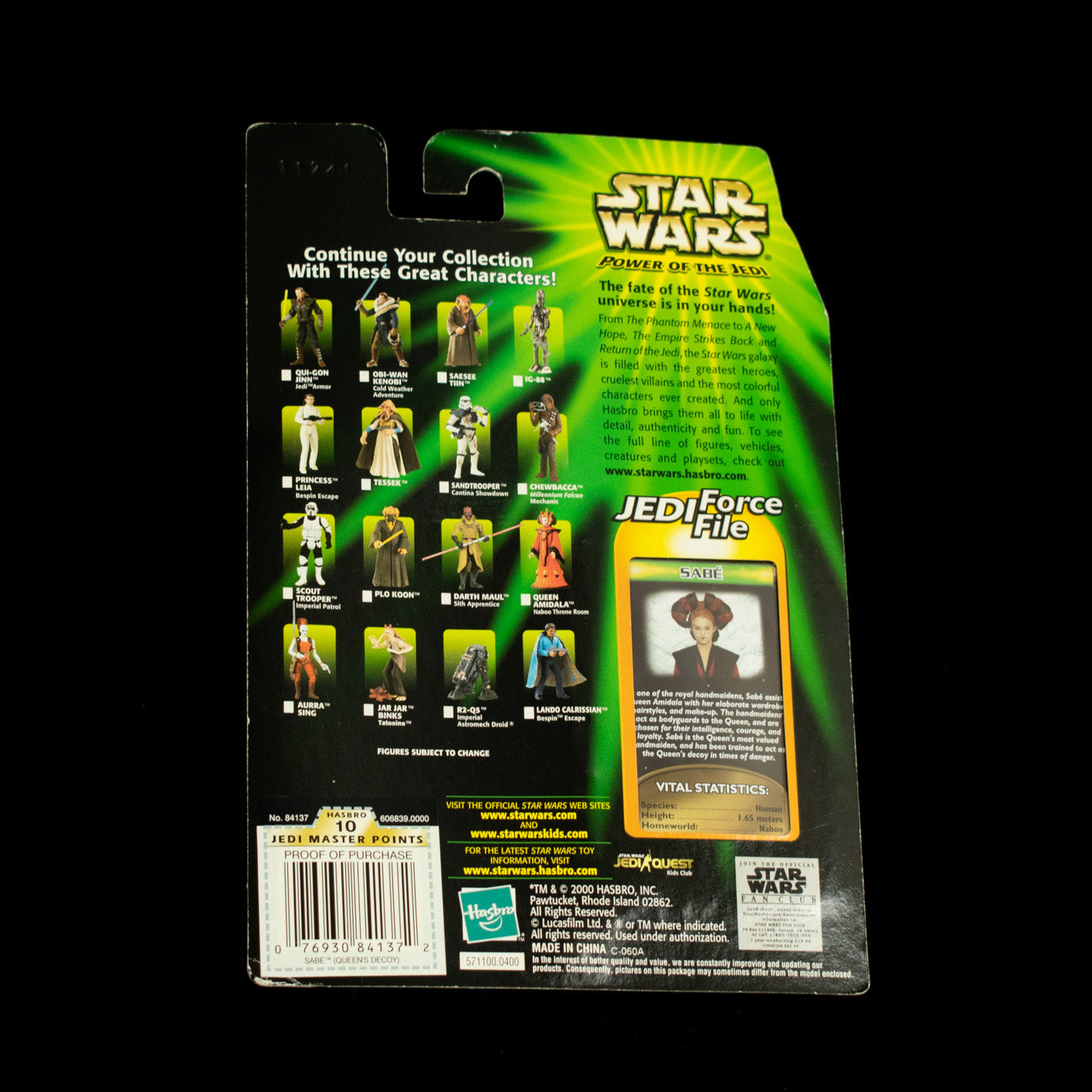 Star Wars Power of the Jedi Action Figure Sabe Hasbro