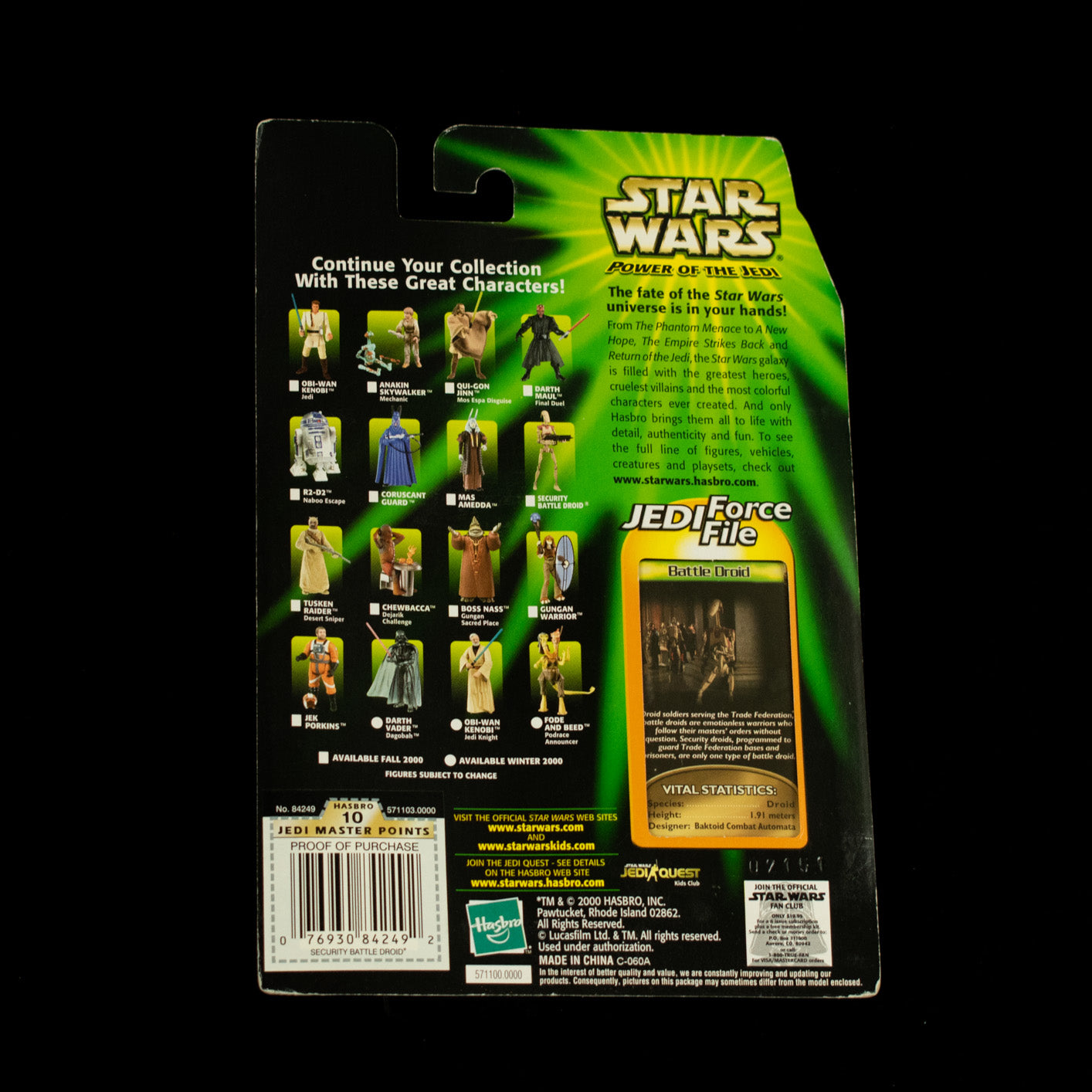 Star Wars Power of the Jedi Action Figure Battle Droid Security