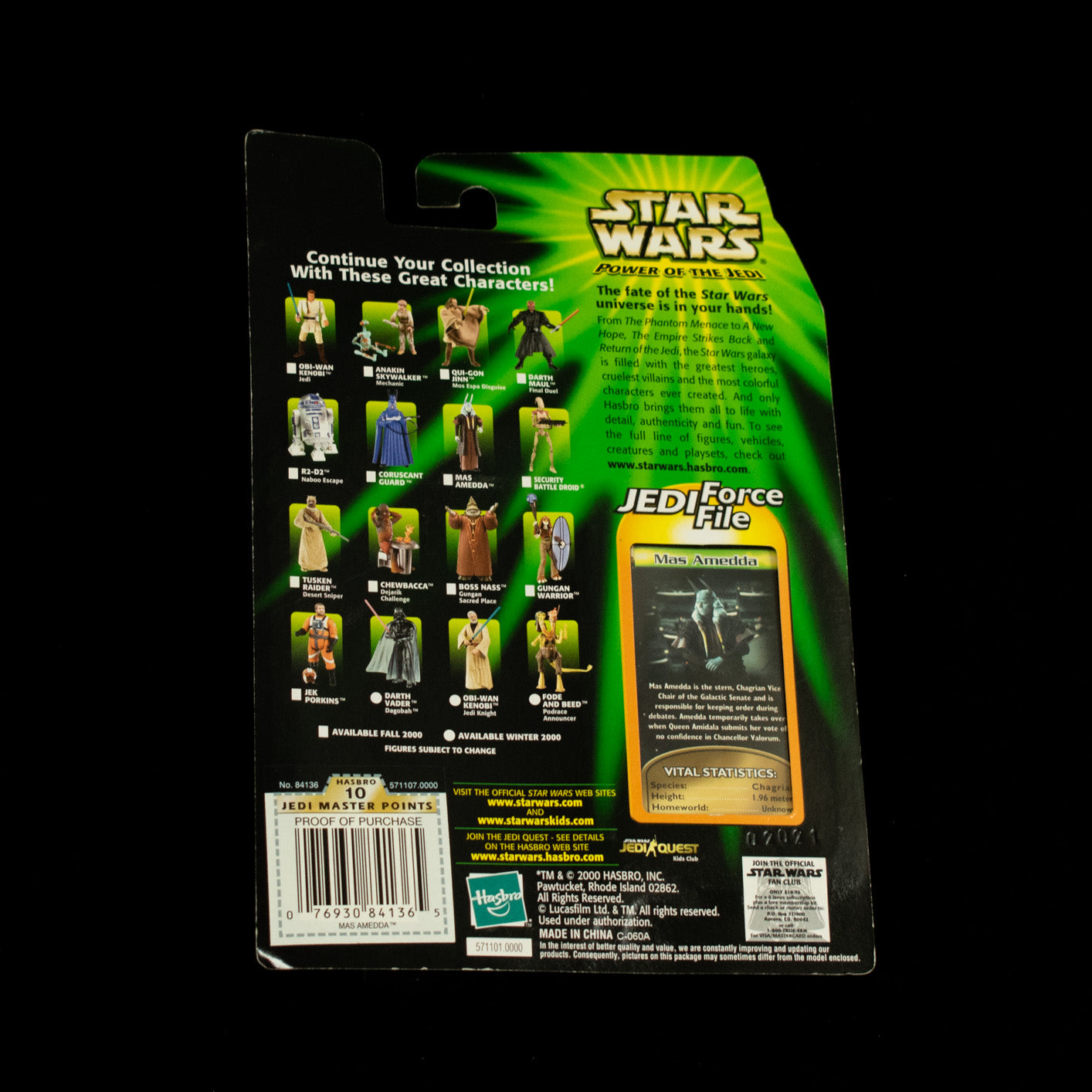 Star Wars Power of the Jedi Action Figure Mas Amedda Hasbro