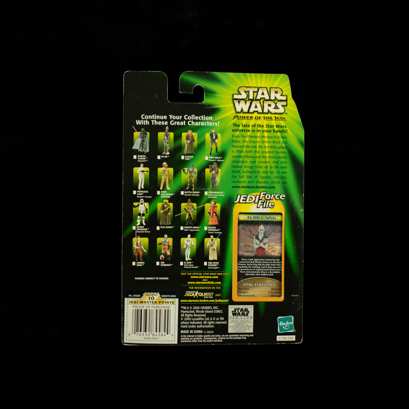 Star Wars Power of the Jedi Action Figure Aurra Sing bounty Hunter