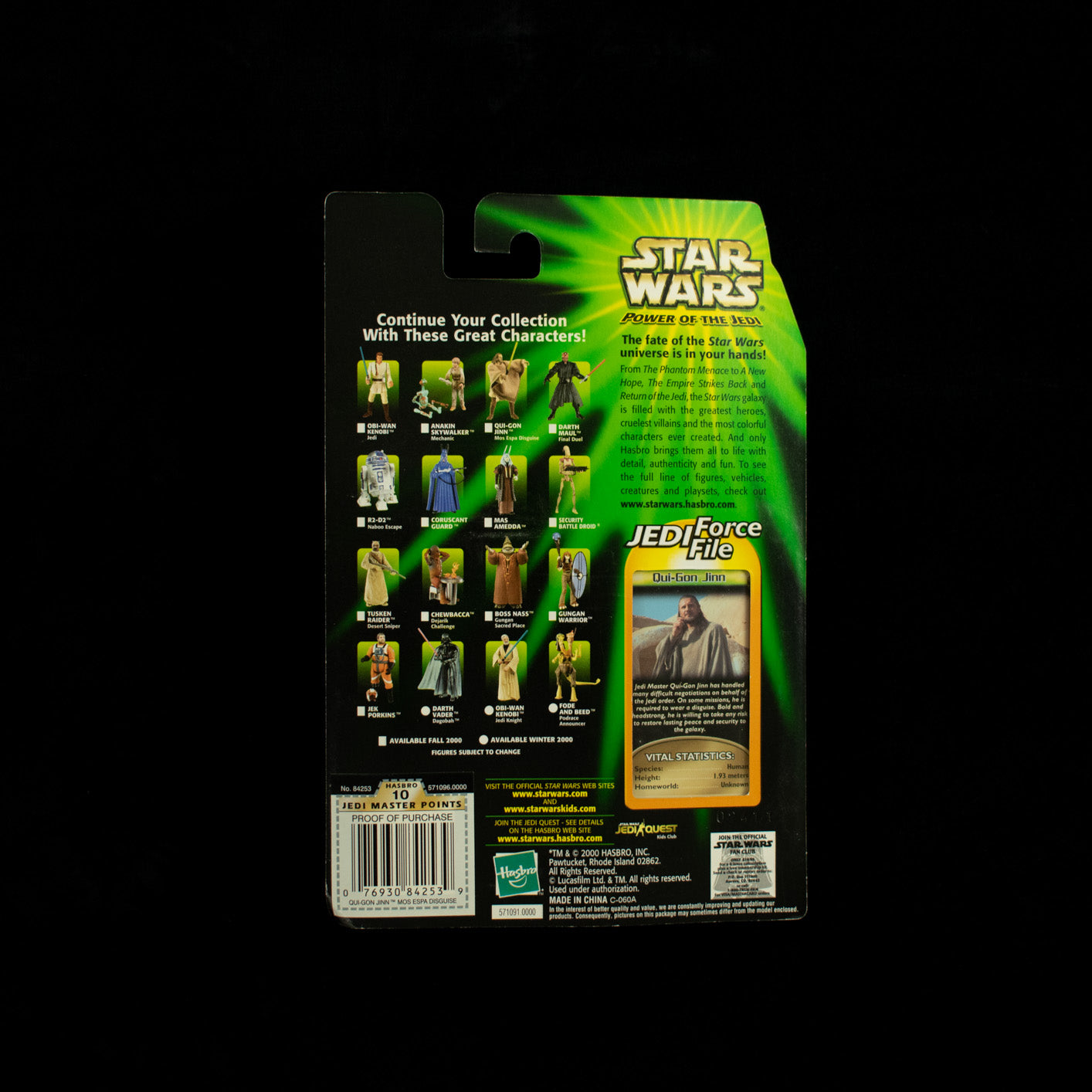 Star Wars Power of the Jedi Action Figure Qui Gon Jinn Mos Espa Disguise