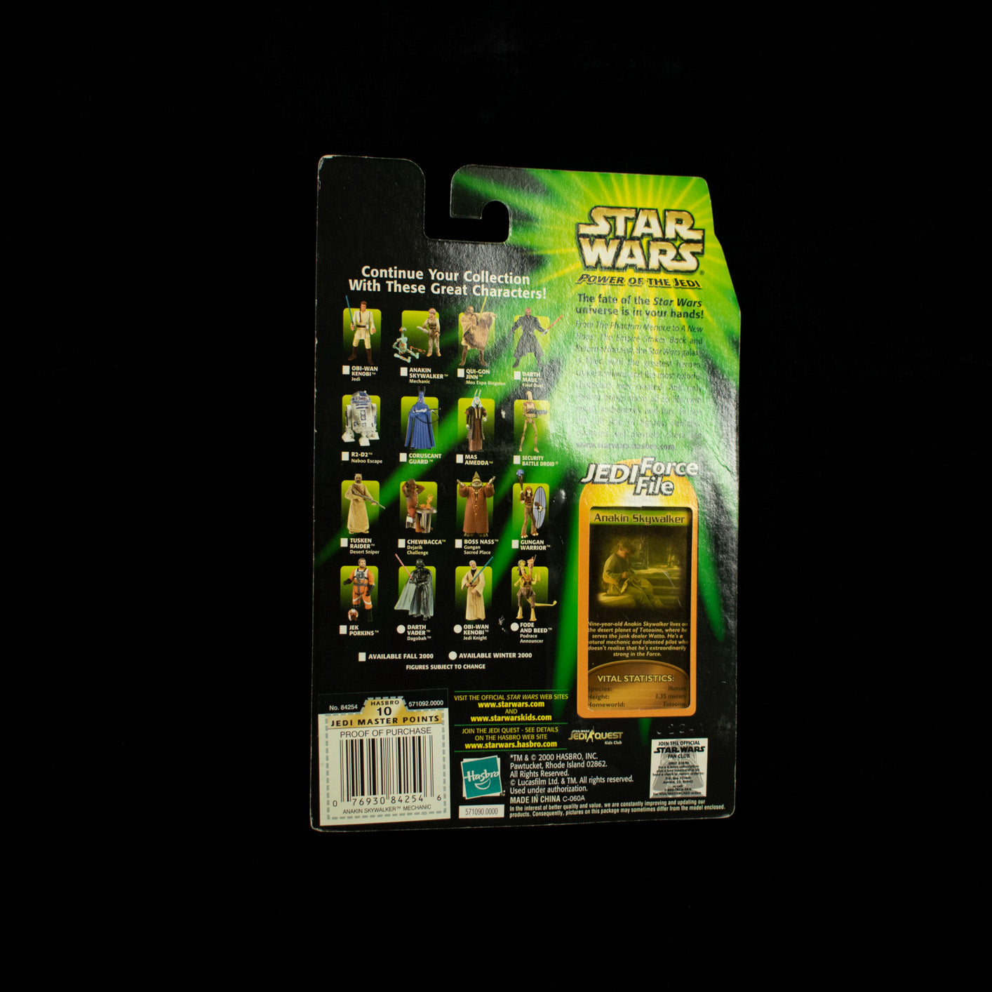 Star Wars Power of the Jedi Action Figure Anakin Collection 1 Hasbro Toy
