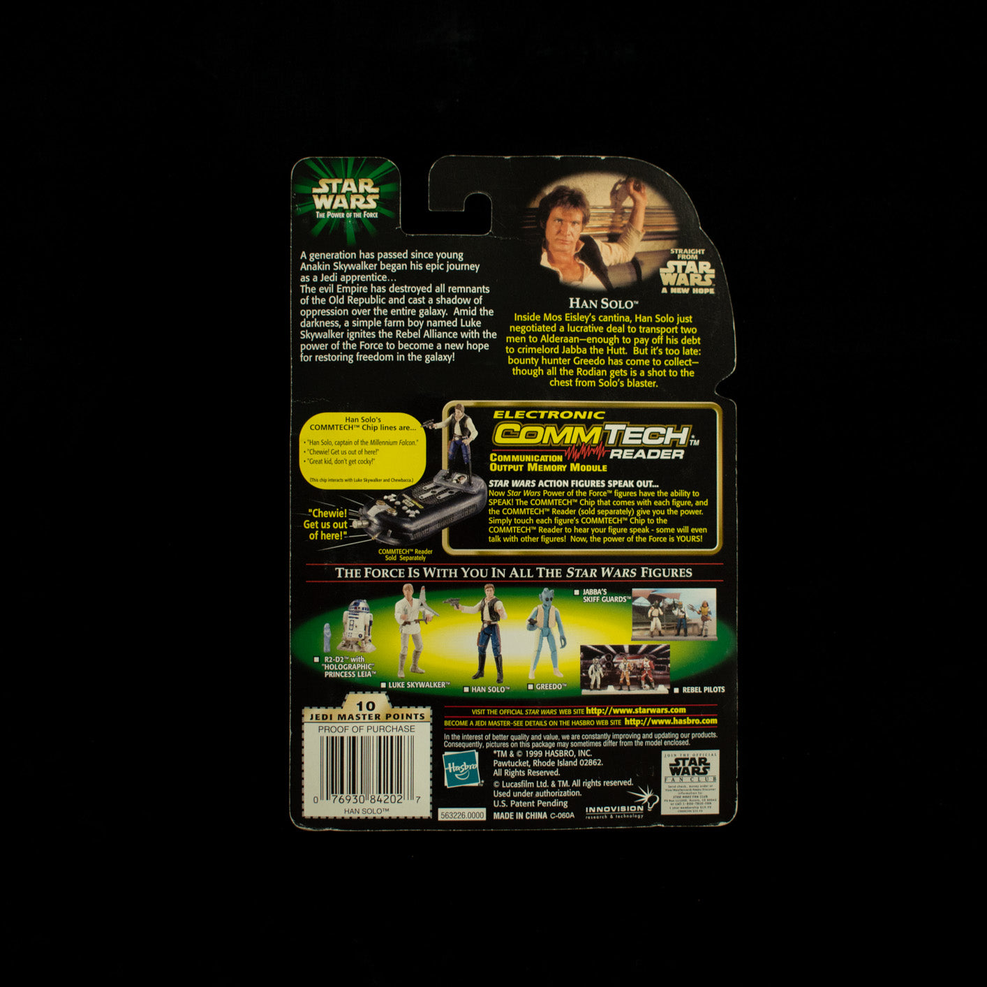 Star Wars Power of the Force Comm Tech Chip Han Solo