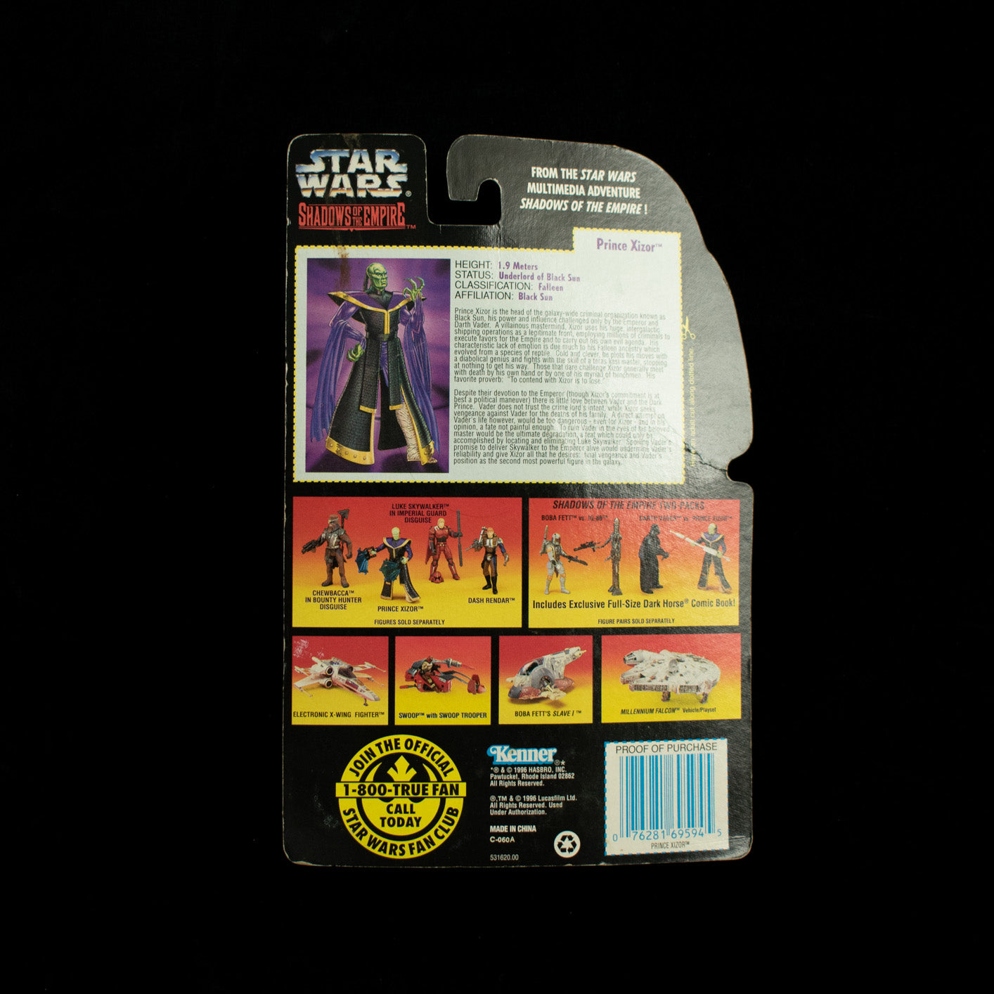 Star Wars Shadows of the empire Prince Xizor Kenner 1996