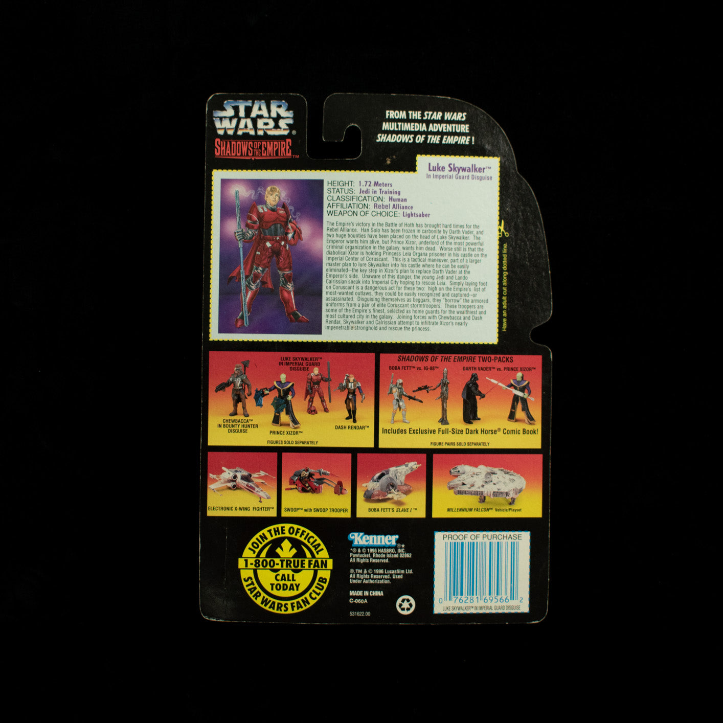 Star Wars Shadows of the Empire Luke Skywalker Imperial Guard Kenner 1996