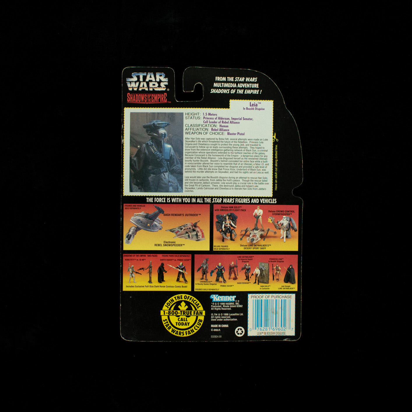 Star Wars Shadows of the Empire Leia In Boushh Disguise Kenner