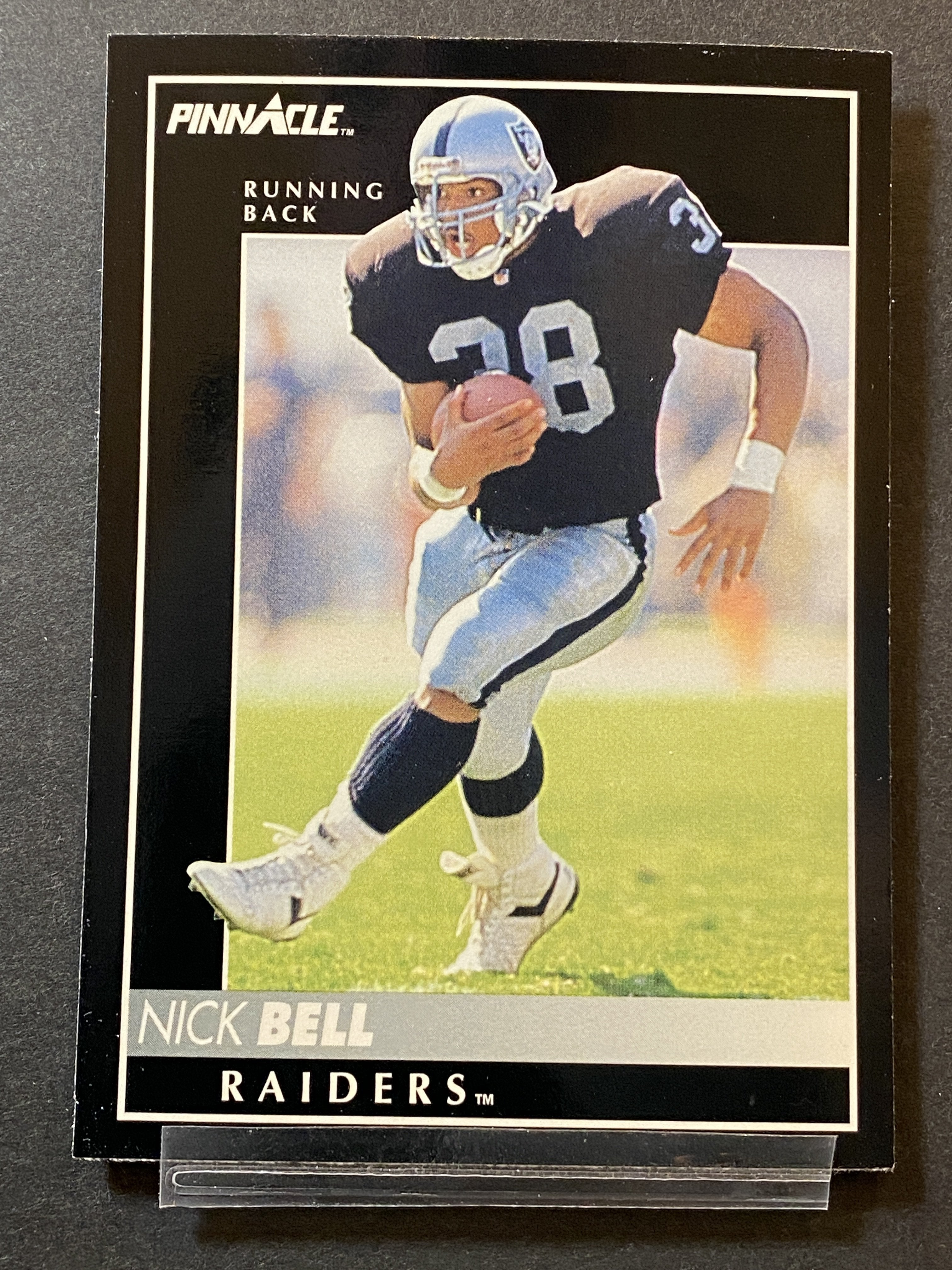 Nick Bell 1992 Pinnacle Football Card Las Vegas Raiders