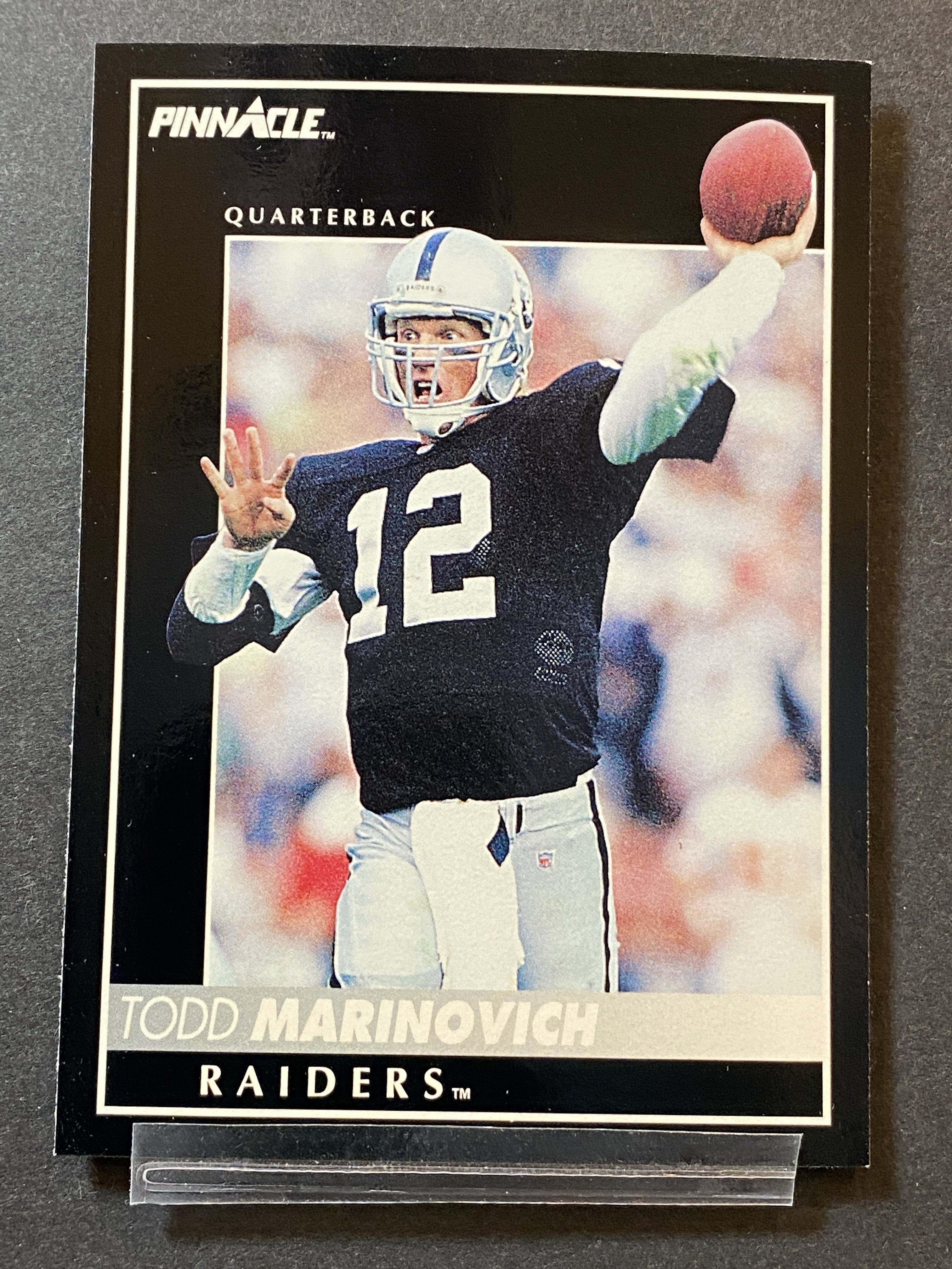 Todd Marinovich 262 1992 Pinnacle Football Card Las Vegas Raiders