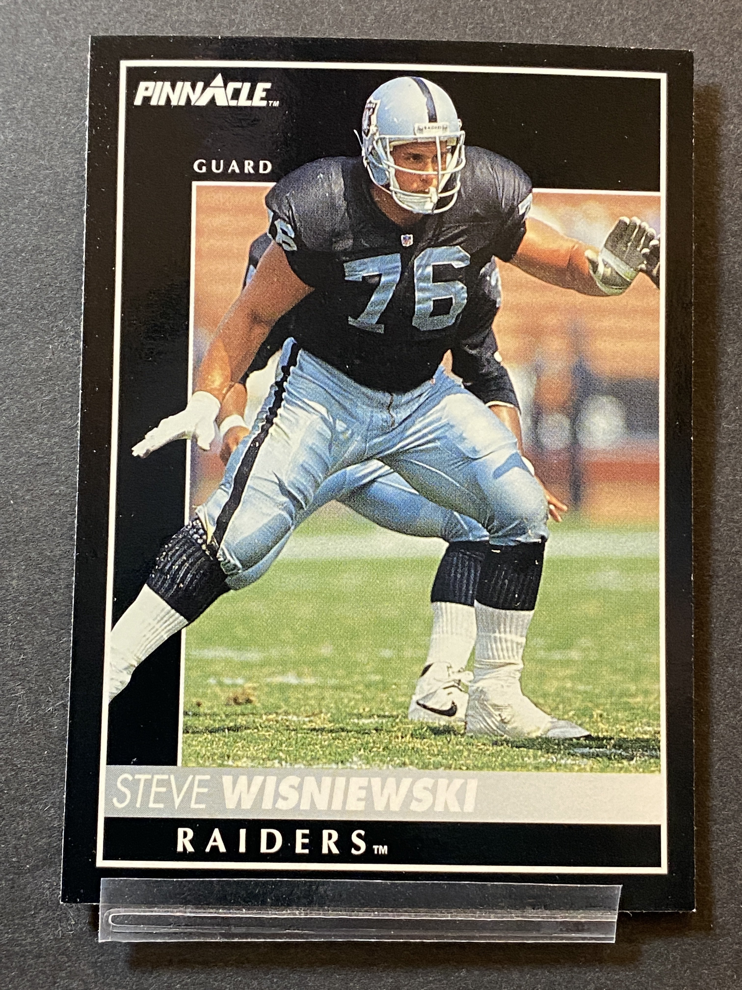 Steve Wisniewski 1992 Pinnacle Football Card Las Vegas Raiders