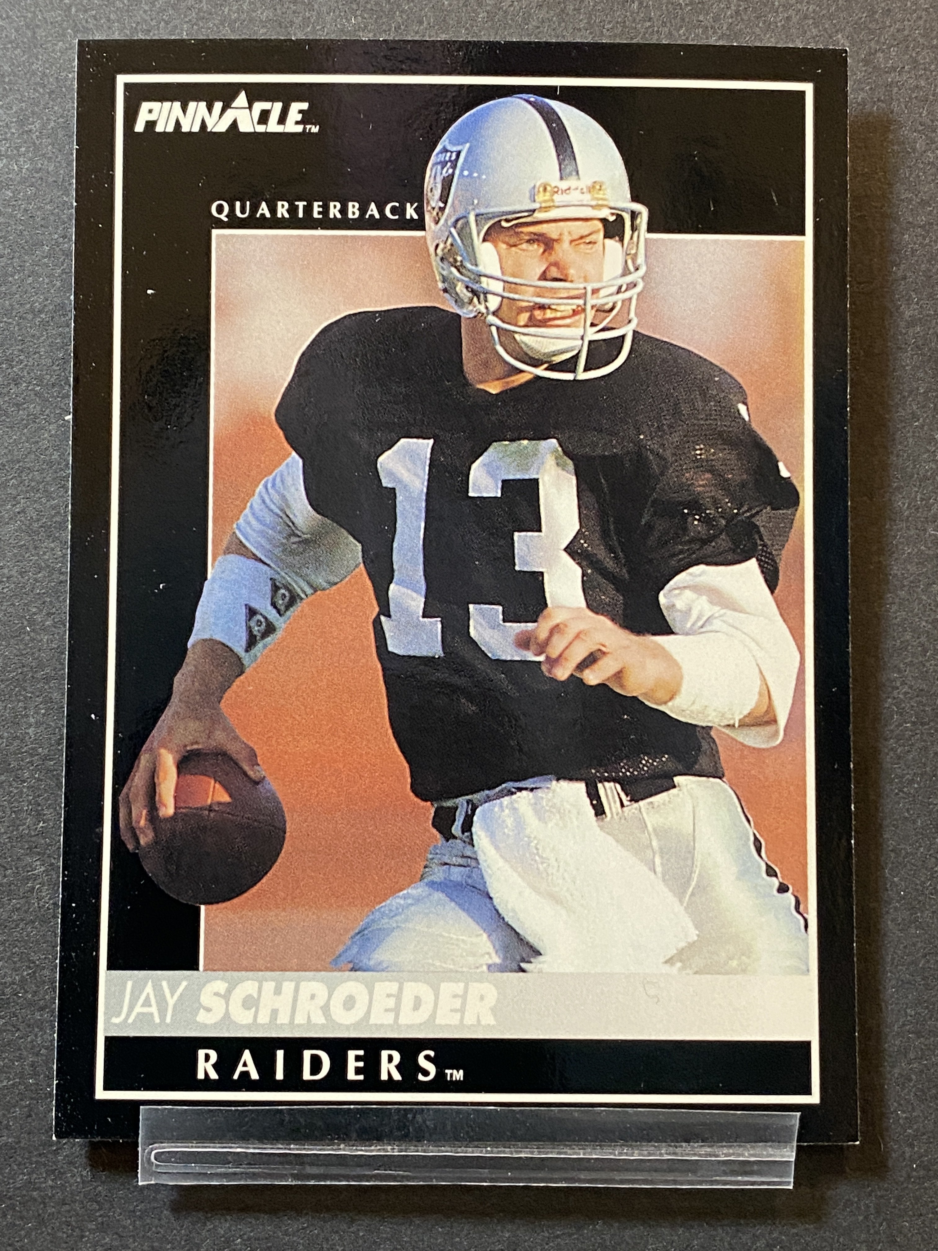Jay Schroeder 1992 Pinnacle Football Card Las Vegas Raiders
