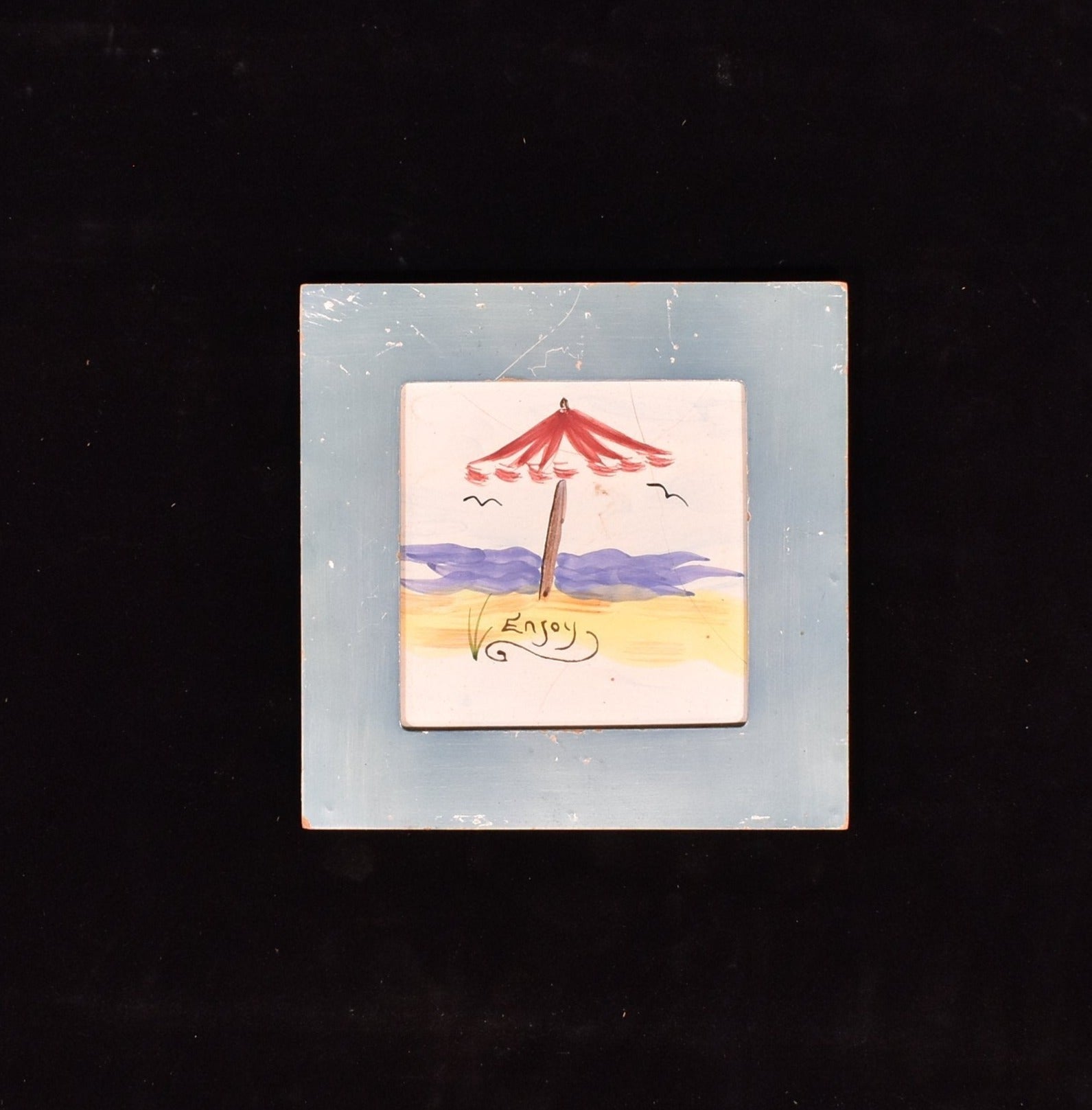 Enjoy the beach home decor Wall Display art Used 9 x 9