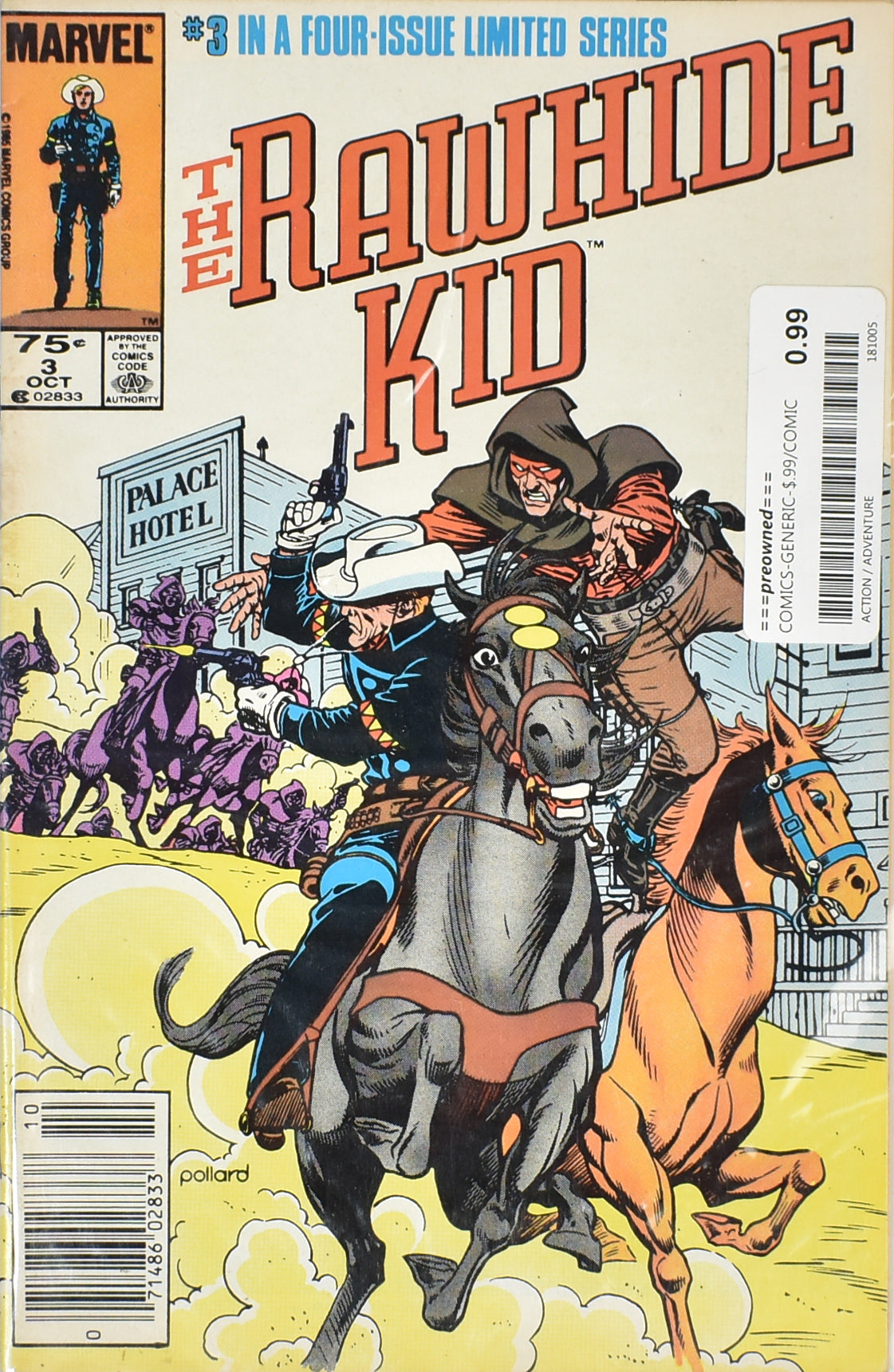 The Rawhide Kid 3 Oct Marvel Comics Comic Book 1985 Marvel