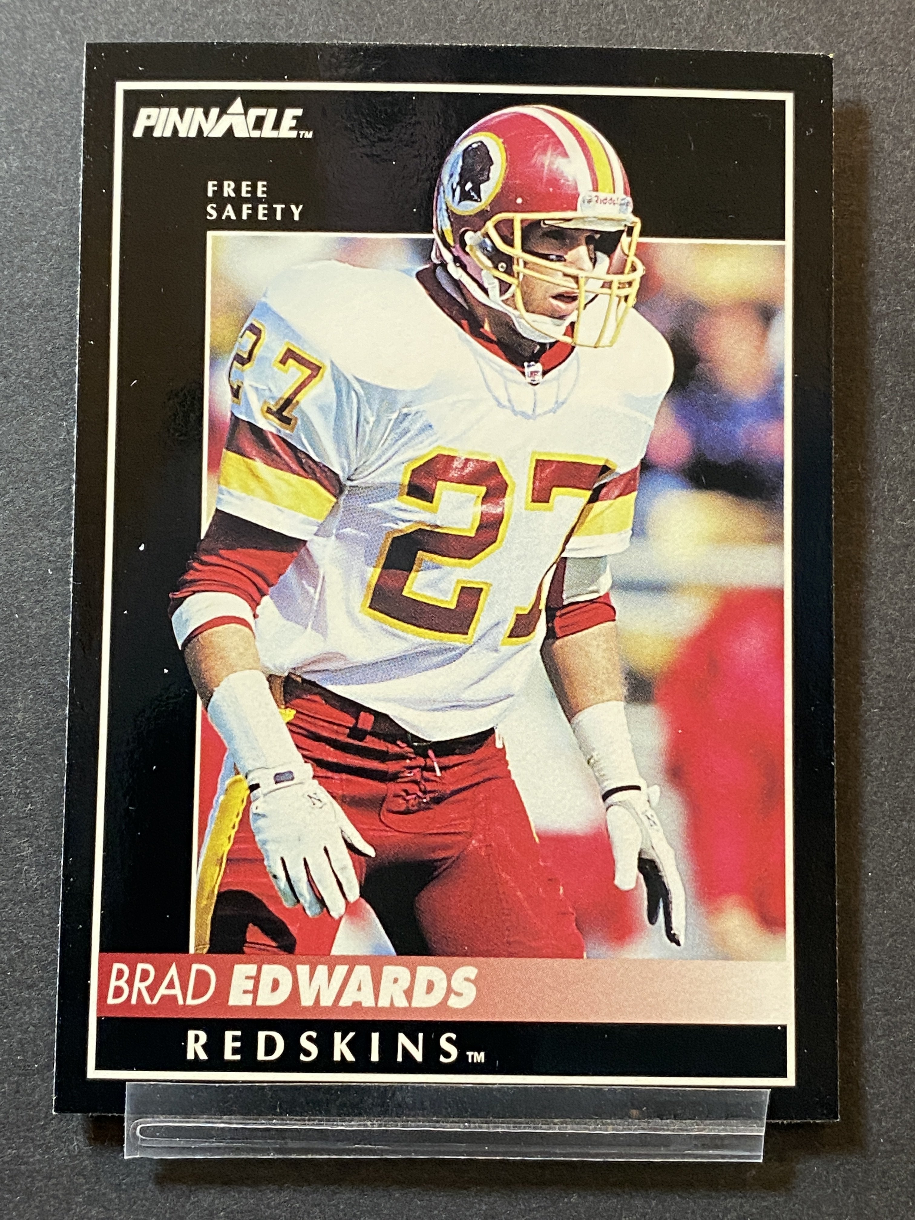 Brad Edwards 1992 Pinnacle Football Card Washington Football Team