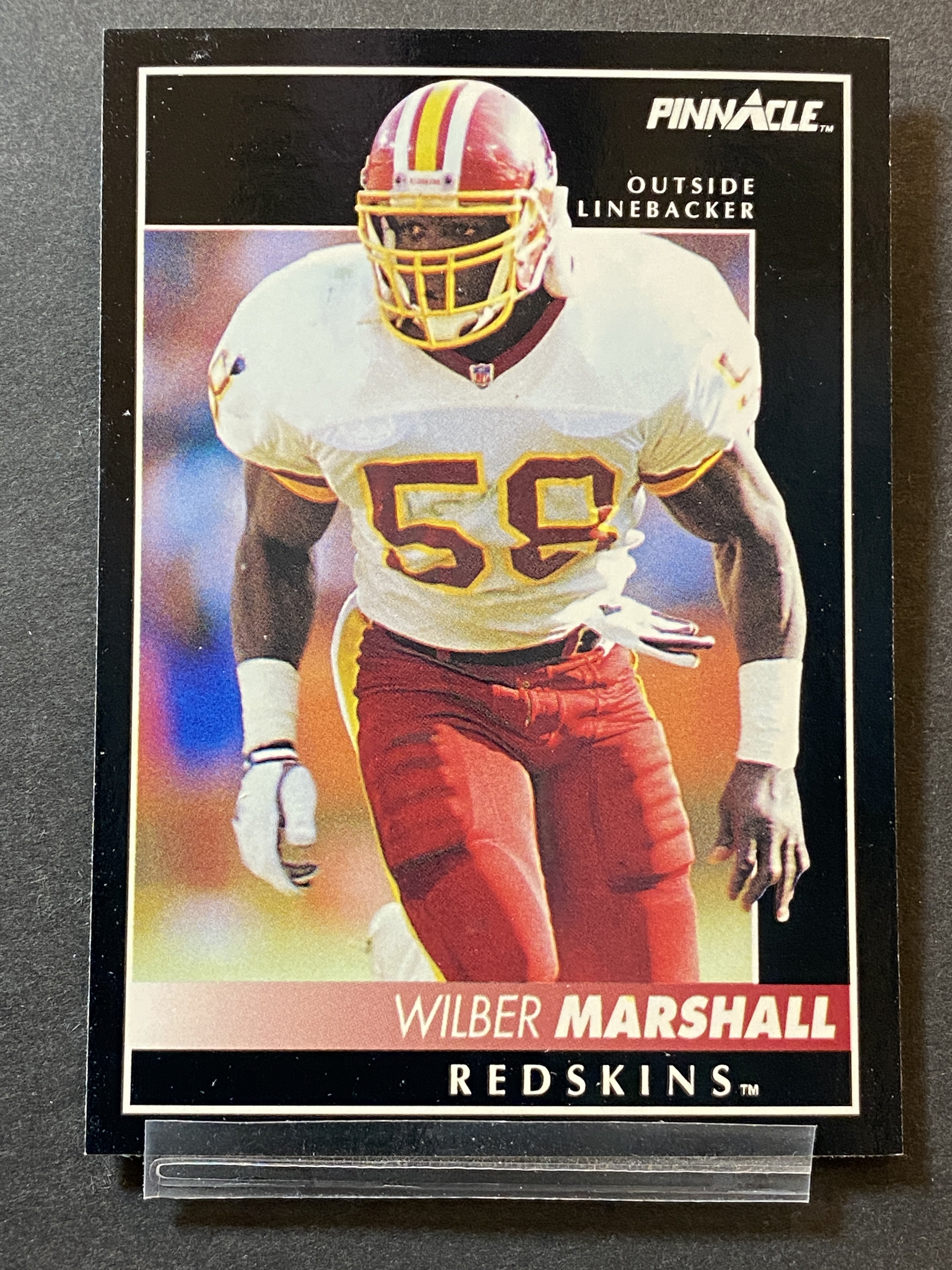 Wilber Marshall 1992 Pinnacle Football Card Washington Football Team