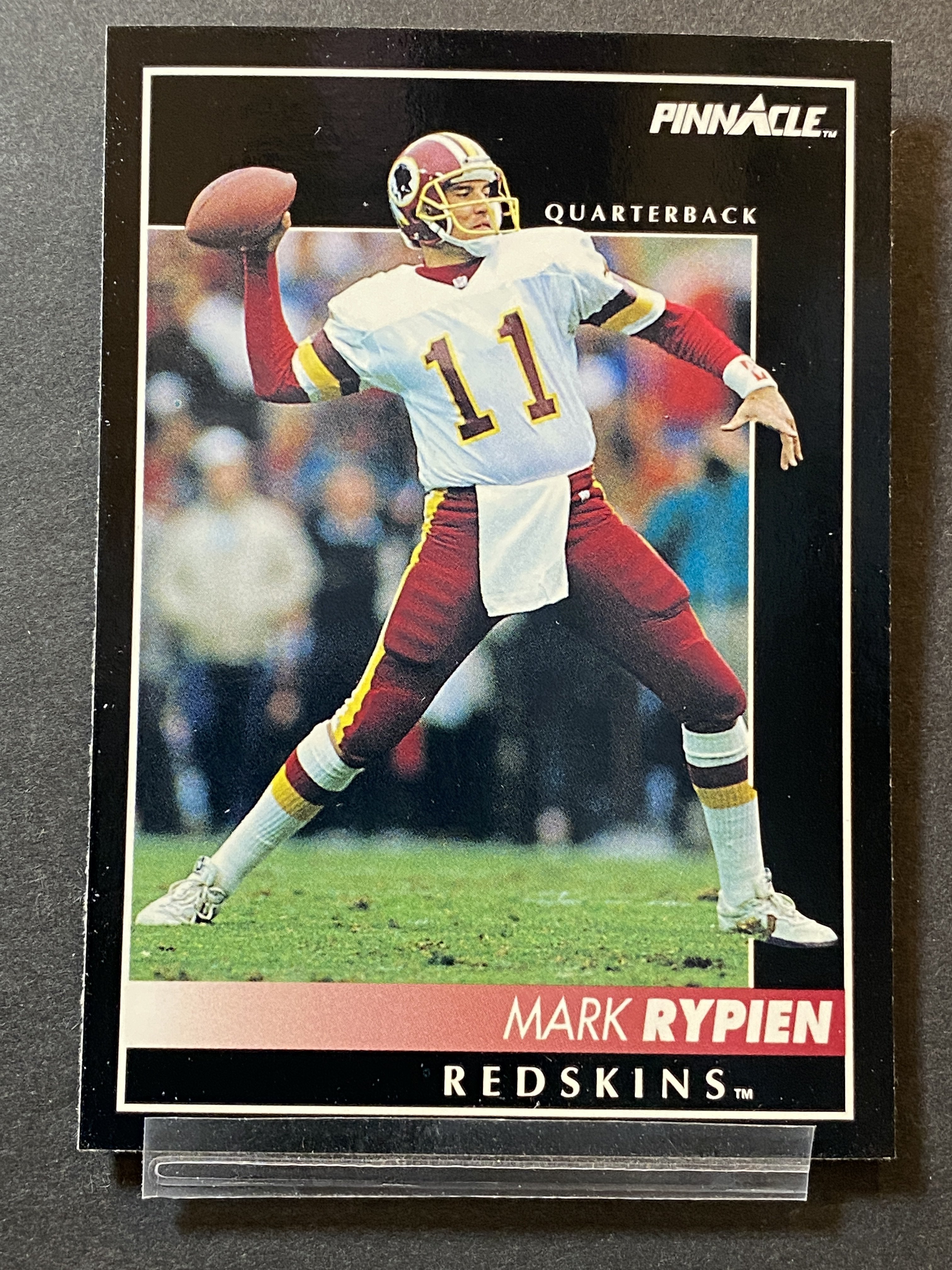 Mark Rypien 1992 Pinnacle Football Card Washington Football Team