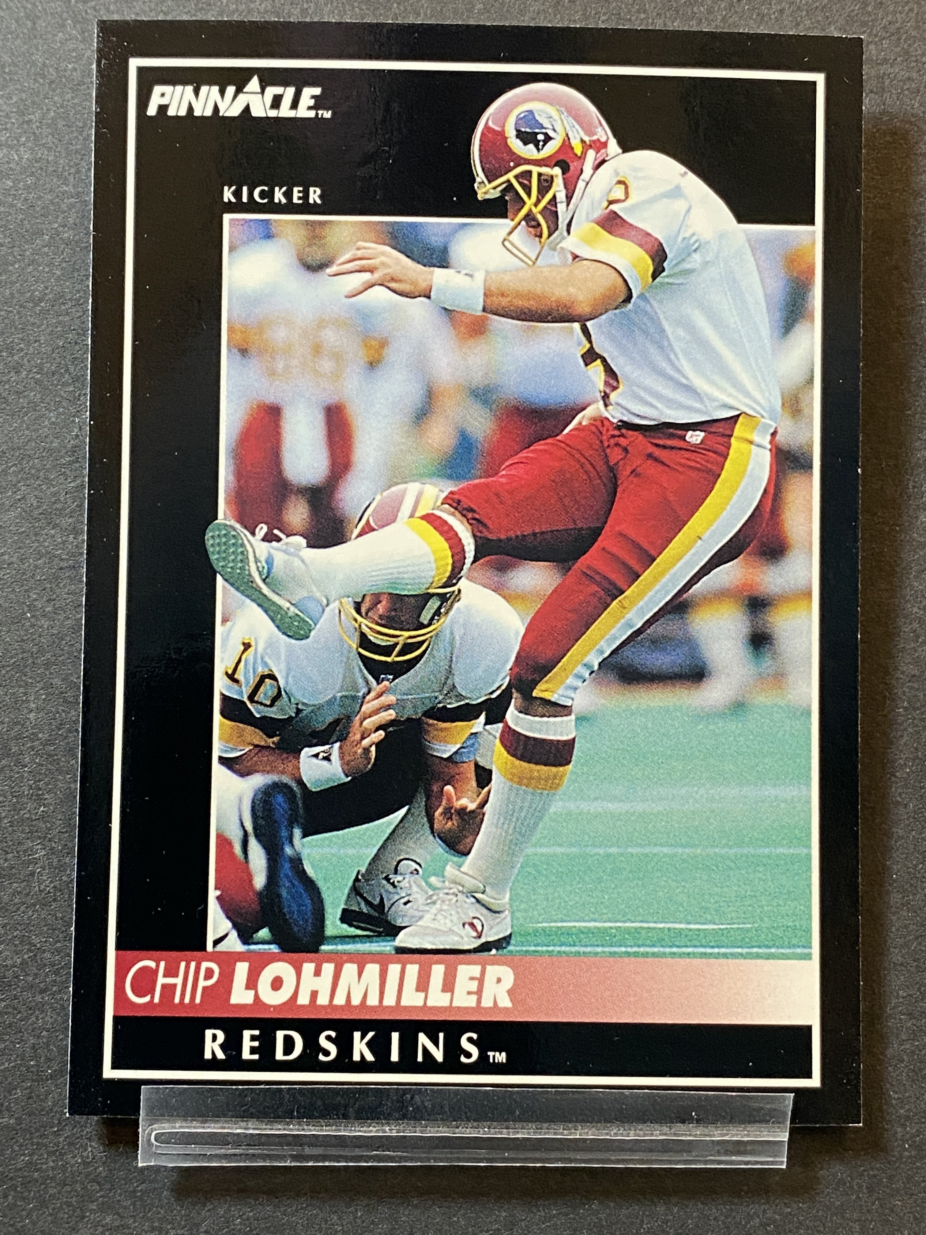 Chip Lohmiller 1992 Pinnacle Football Card Washington Football Team