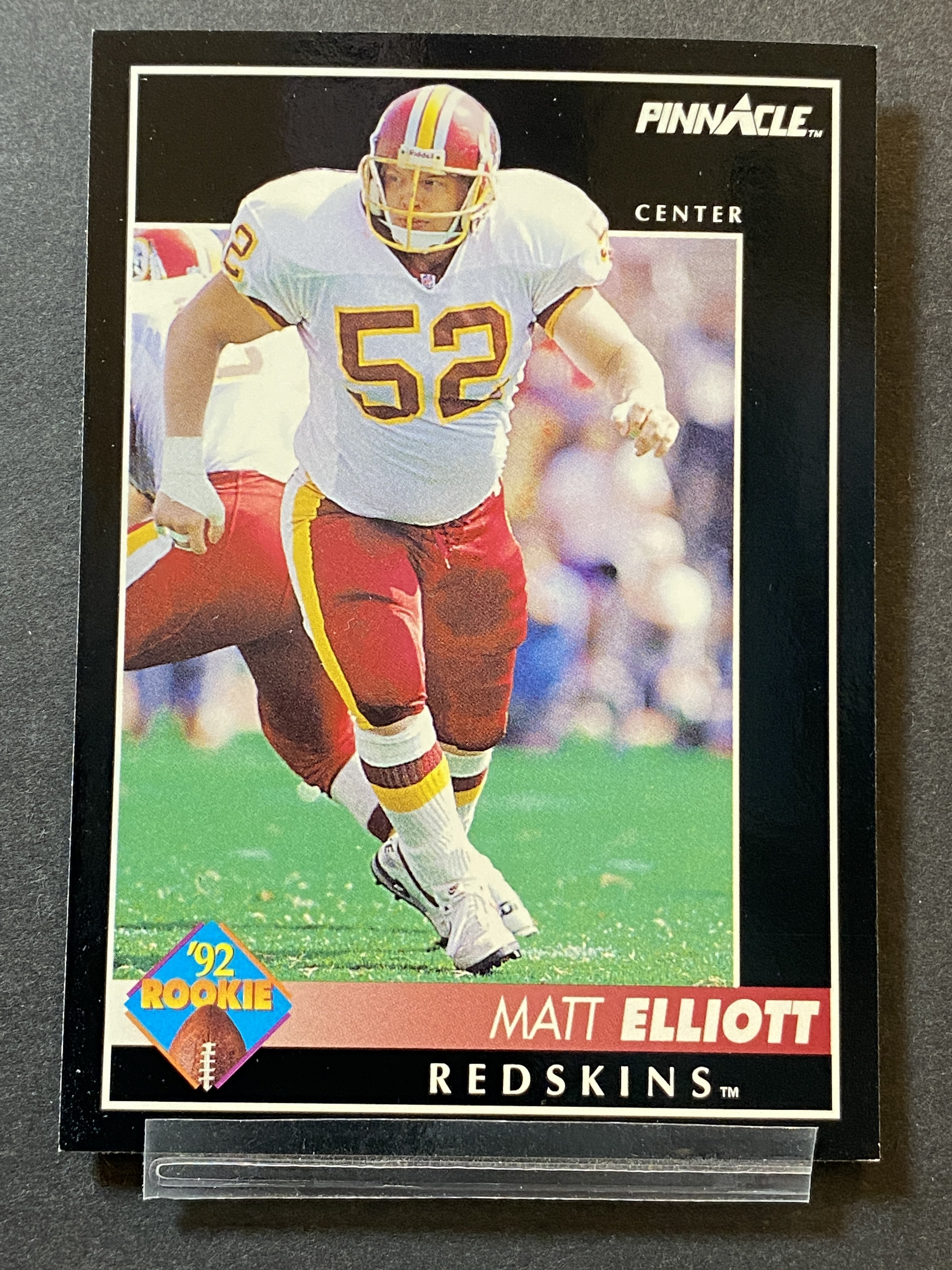 Matt Elliot 1992 Pinnacle Football Card Washington Football Team