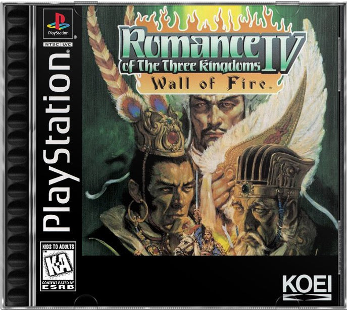 Romance of the Three Kingdoms IV - Wall of Fire PS1 Sony Playstation 1 Used Video Game