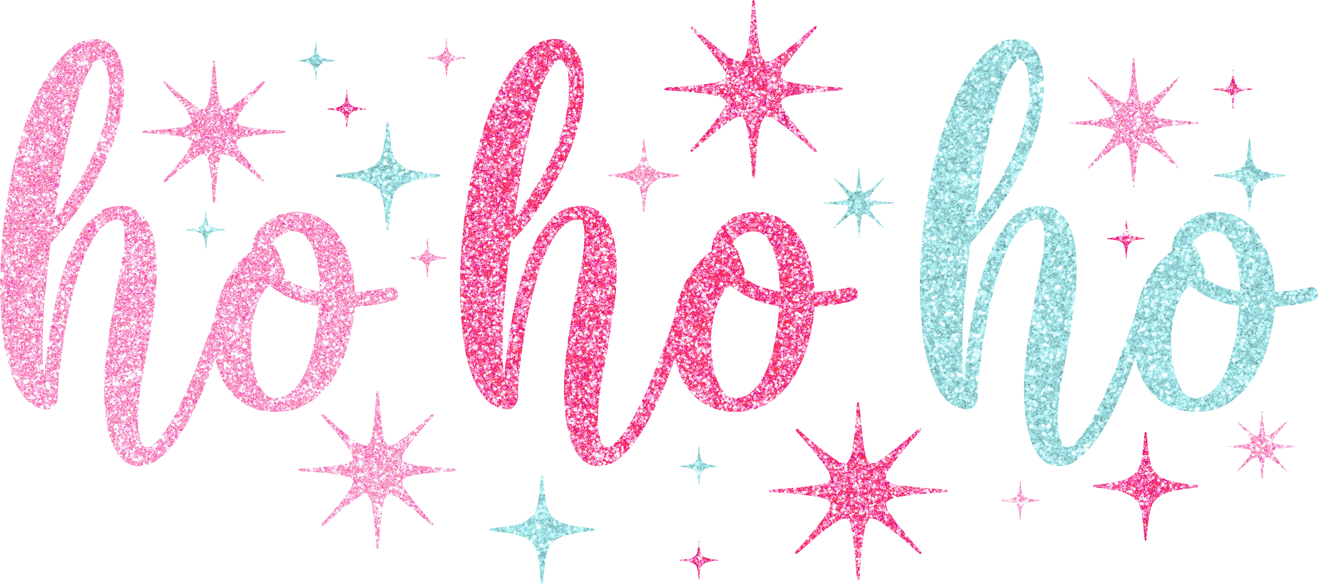 Pink Glitter Ho Ho Ho