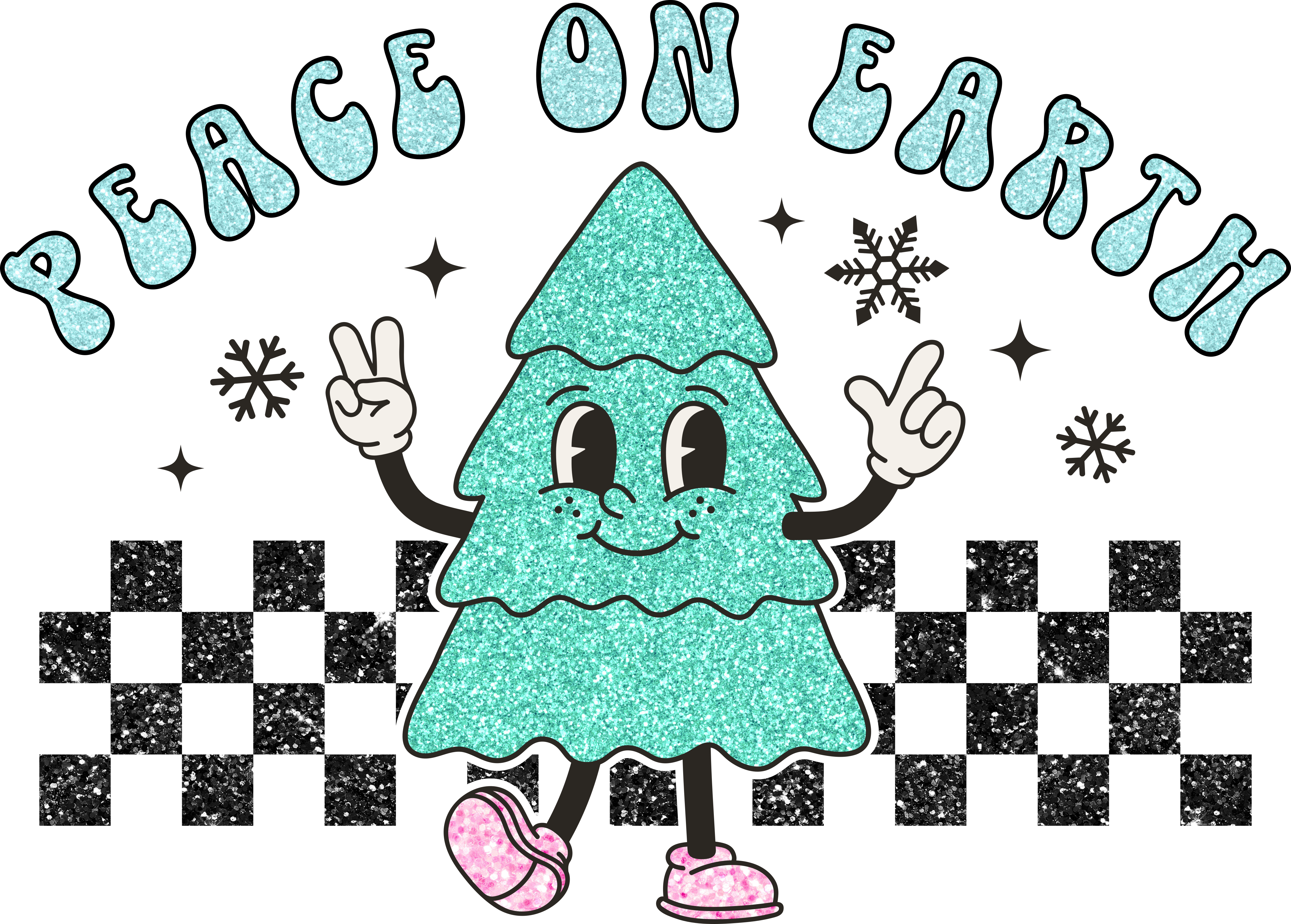 Retro Tree Peace On Earth