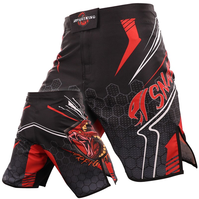 Muay Thai Boxing Shorts for Men Women Kids Snake pattern Kickboxing Fighting MMA Trunks Sanda Grappling Bjj Running Sports  Pant