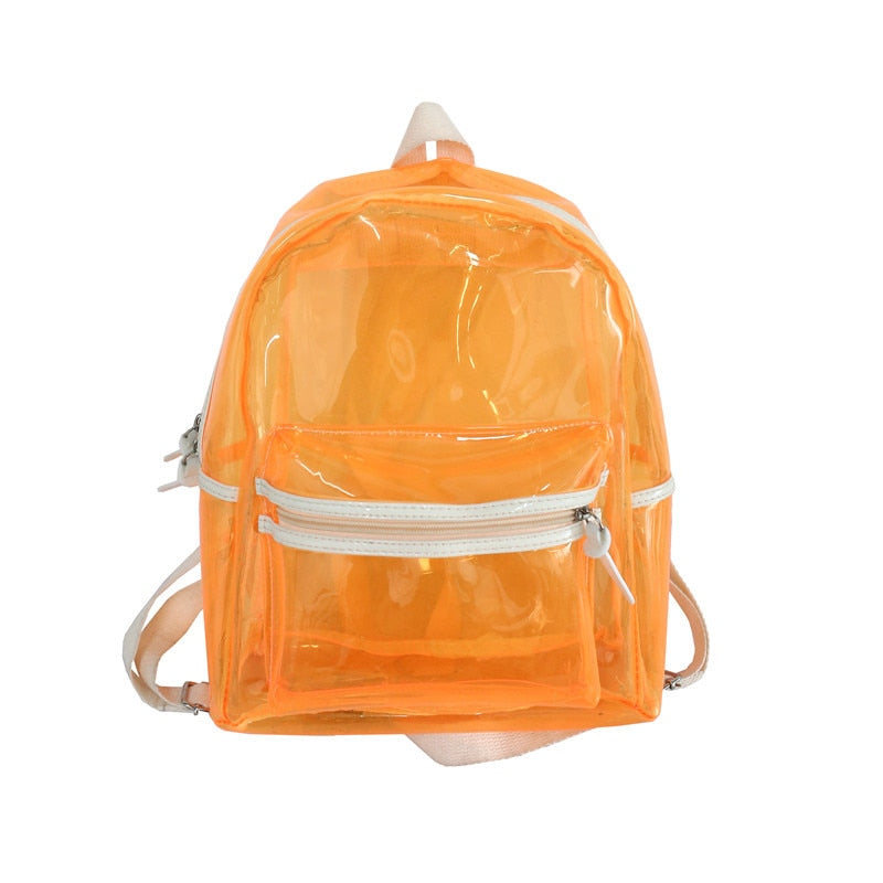 New LED Lights Unisex Backpack Transparent Clear Bagpack School Bag Cool Girl Boys Bag Lumious Night Outdoor Travel Bag Mochila