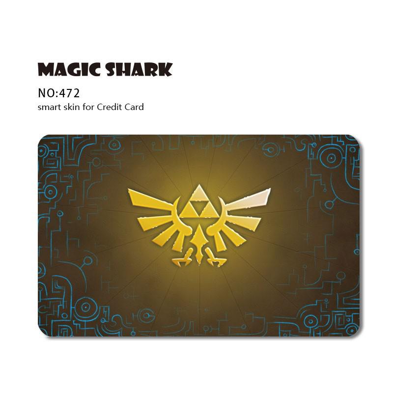 Magic Shark Leaf Warrior Pig Anime Cartoon Flower Matte Film Sticker Skin Film Cover for Big Small No Chip Credit Debit Card