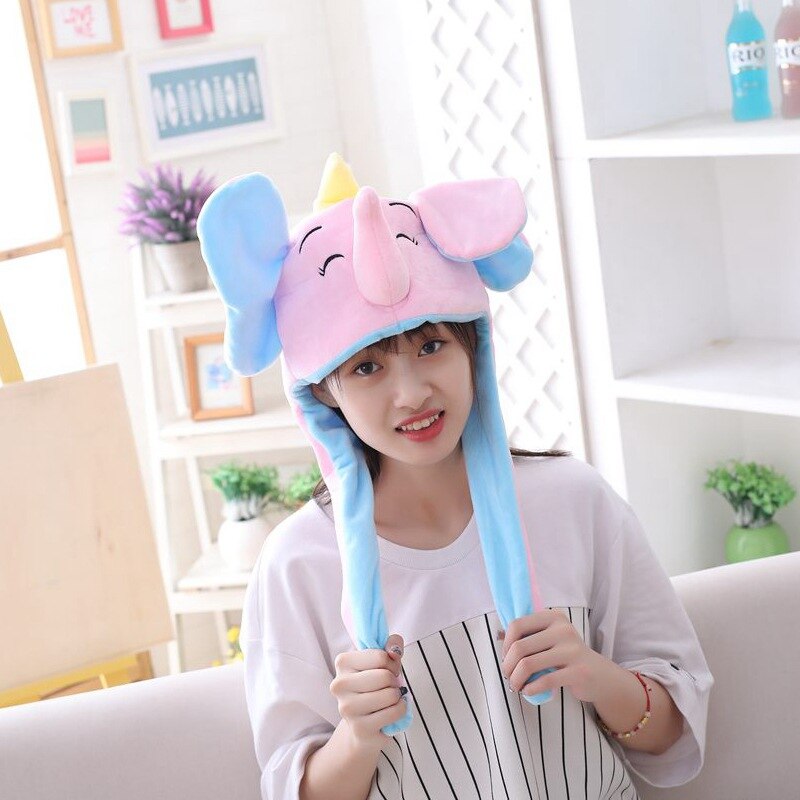 Long Leck White Goose Hat Carton Plush Carnival Animal Cap for Adult and Children April Fools' Day Party Joke Tricky Funny Hat