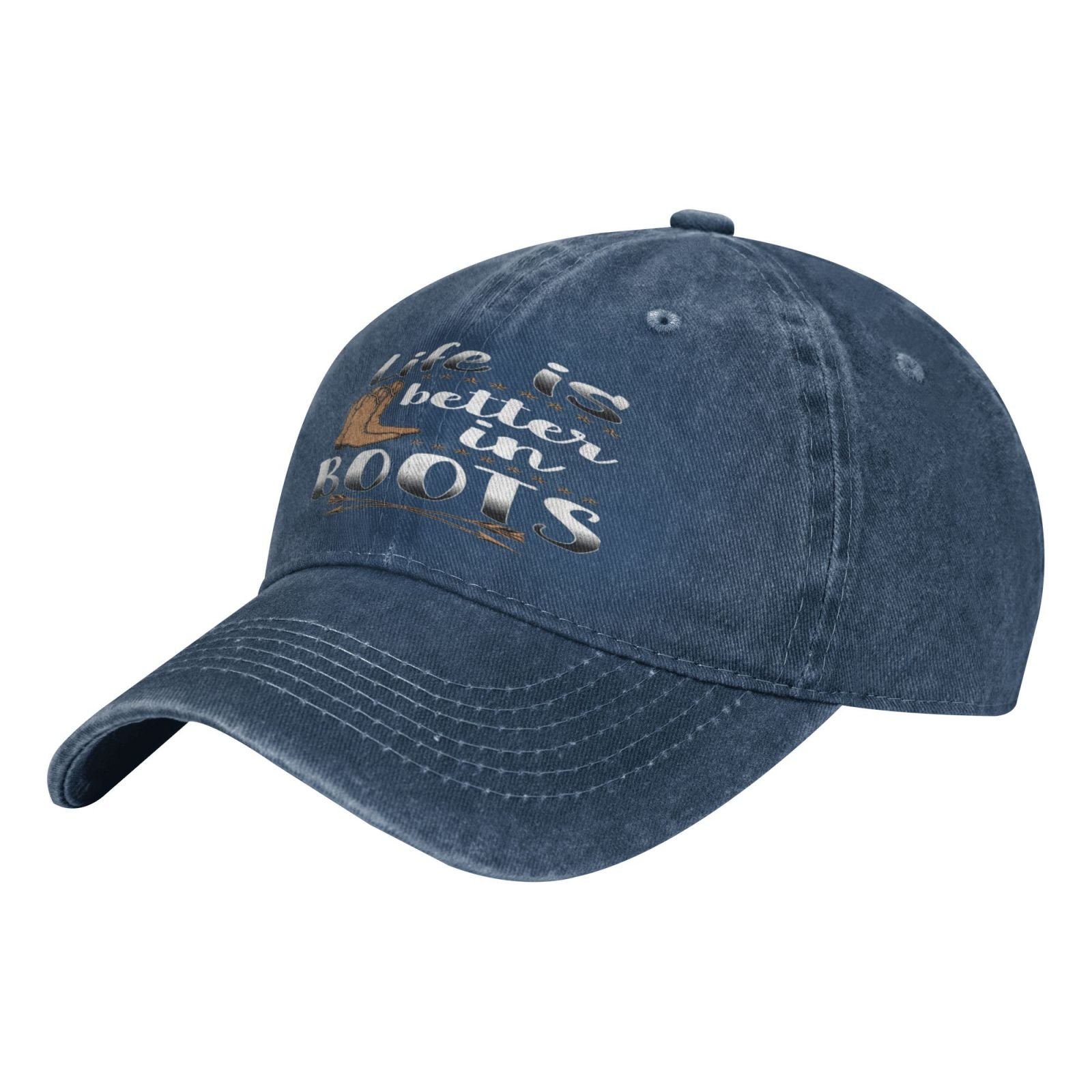 Life Is In Boots Cowboy Country Baseball Cap For Men Hat For Boy Women's Hats Hats For Girls Hip Hop Women's Hats Caps For Men