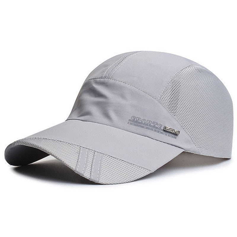 Mesh Baseball Hat Summer Men Women Sunhat With Visor Breathable Quick-Dry Outdoor Fishing Hiking Running Sports Cap Fashion