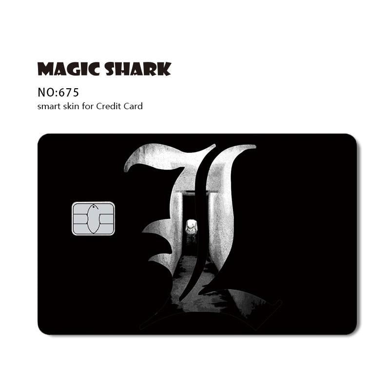 Magic Shark Cool Game Anime Cartoon Matte Film Sticker Skin Film Cover for Big Small No Chip Credit Debit Card Bus Card
