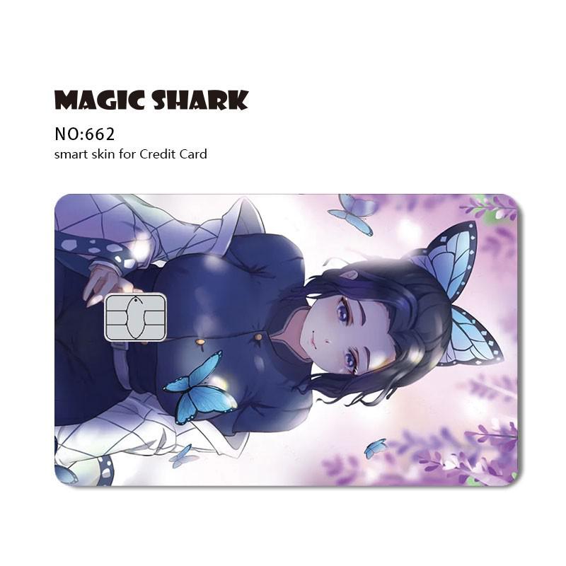 Magic Shark Cool Game Anime Cartoon Matte Film Sticker Skin Film Cover for Big Small No Chip Credit Debit Card Bus Card