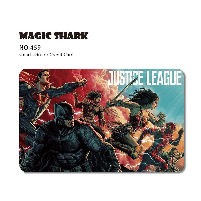 Magic Shark Leaf Warrior Pig Anime Cartoon Flower Matte Film Sticker Skin Film Cover for Big Small No Chip Credit Debit Card