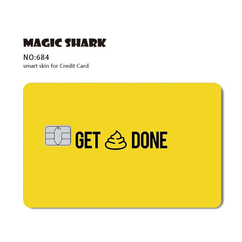 Magic Shark Cool Game Anime Cartoon Matte Film Sticker Skin Film Cover for Big Small No Chip Credit Debit Card Bus Card
