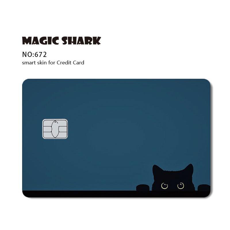 Magic Shark Cool Game Anime Cartoon Matte Film Sticker Skin Film Cover for Big Small No Chip Credit Debit Card Bus Card