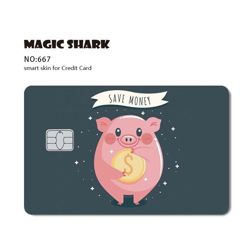 Magic Shark Cool Game Anime Cartoon Matte Film Sticker Skin Film Cover for Big Small No Chip Credit Debit Card Bus Card