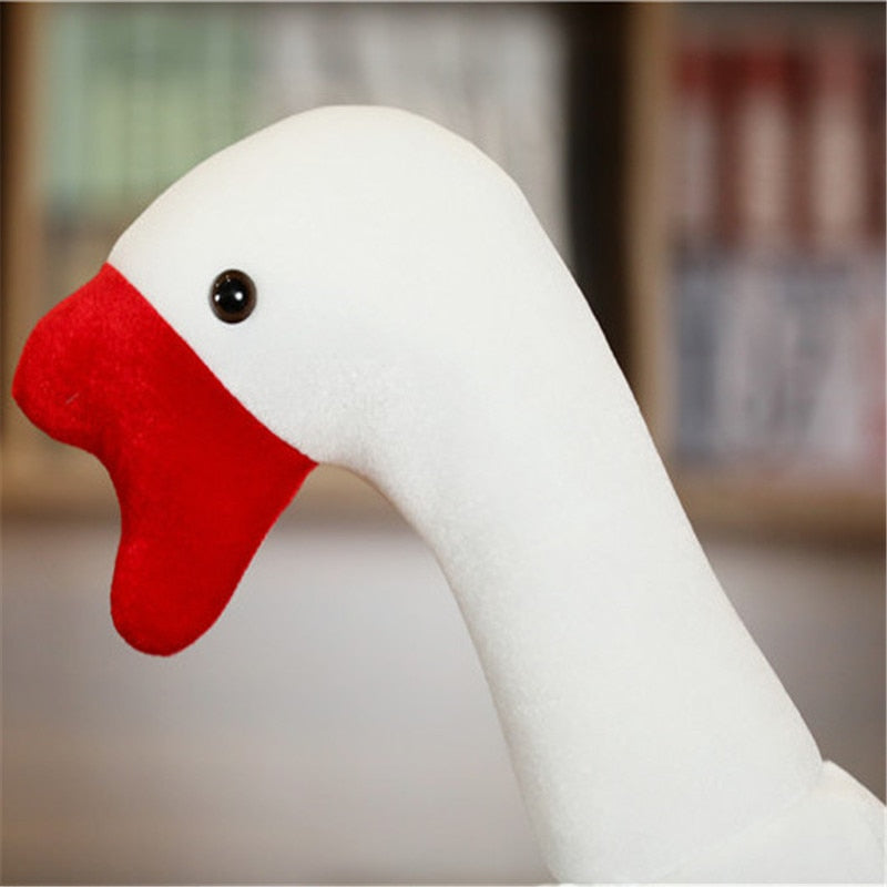 Long Leck White Goose Hat Carton Plush Carnival Animal Cap for Adult and Children April Fools' Day Party Joke Tricky Funny Hat