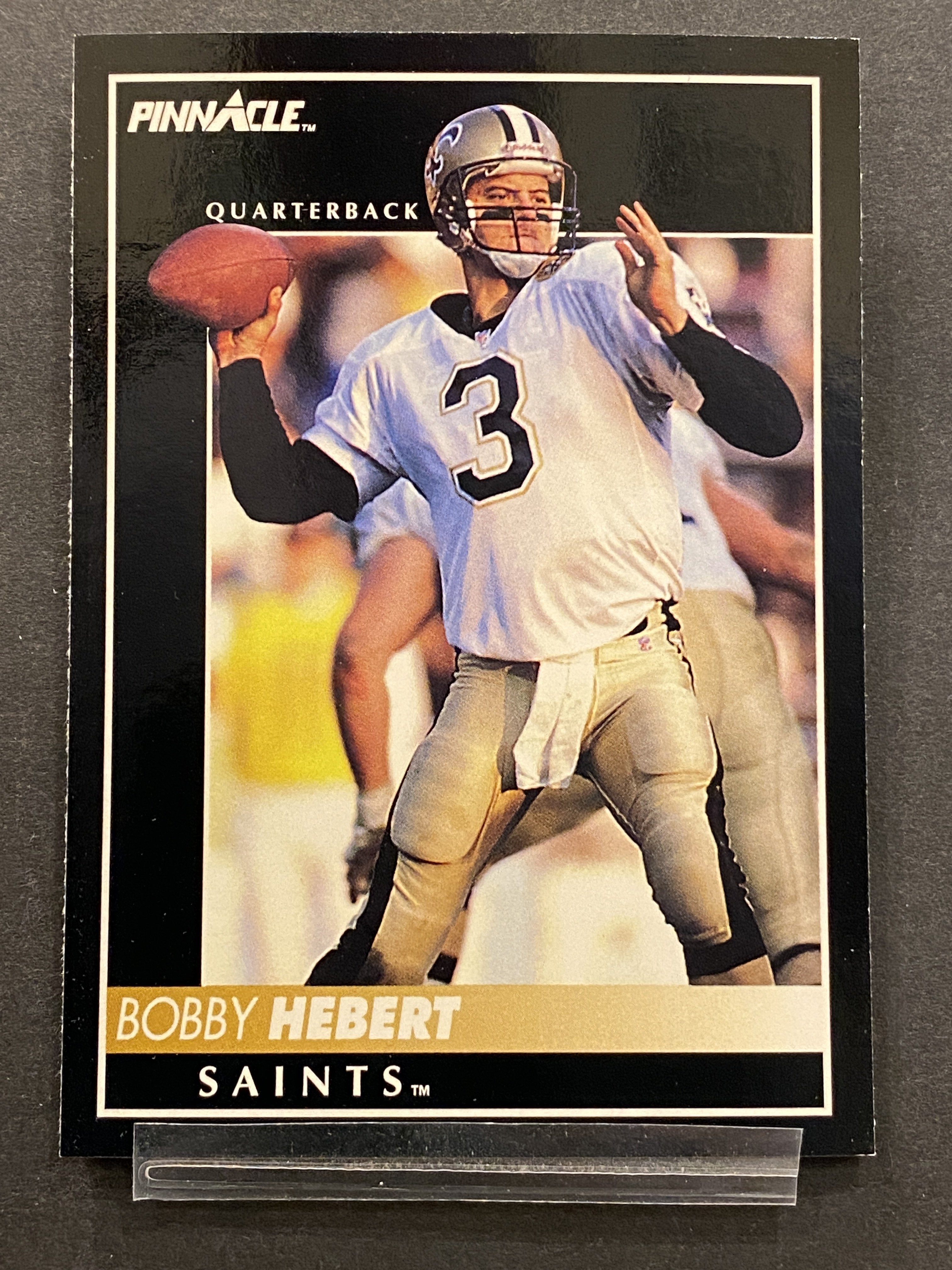 Bobby Hebert Pinnacle Football Card New Orleans Saints