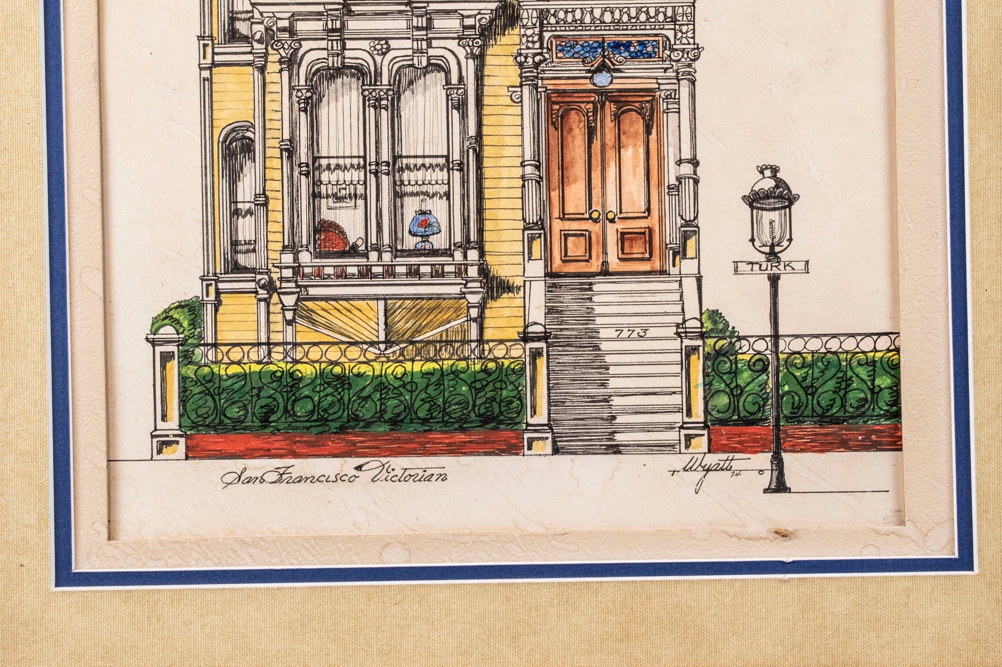 San Francisco Victorian Home 773 Turk St Framed SOLD