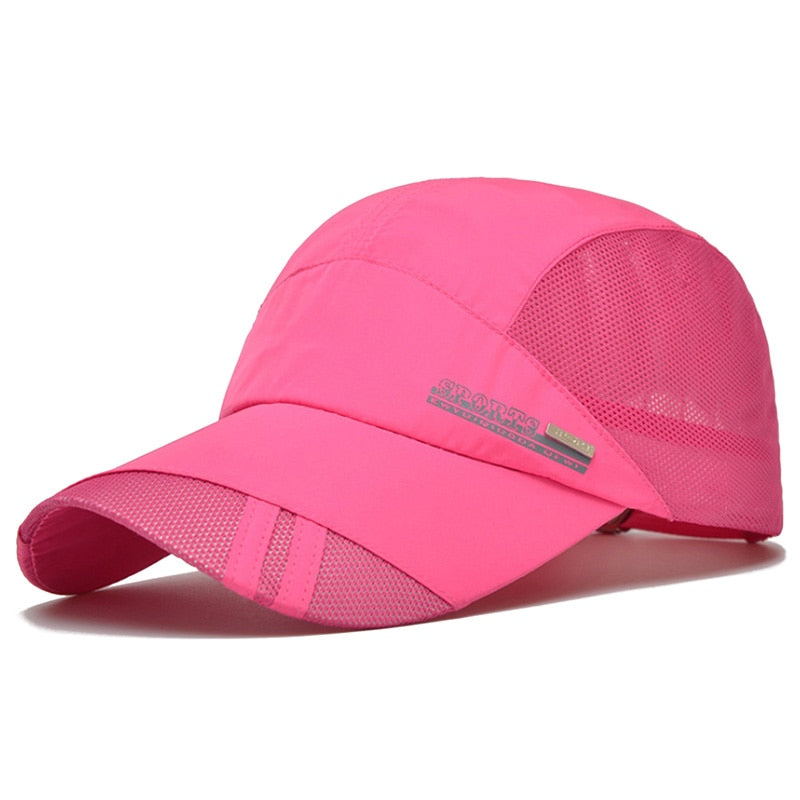 Mesh Baseball Hat Summer Men Women Sunhat With Visor Breathable Quick-Dry Outdoor Fishing Hiking Running Sports Cap Fashion