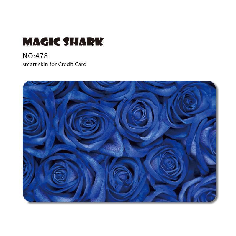 Magic Shark Leaf Warrior Pig Anime Cartoon Flower Matte Film Sticker Skin Film Cover for Big Small No Chip Credit Debit Card