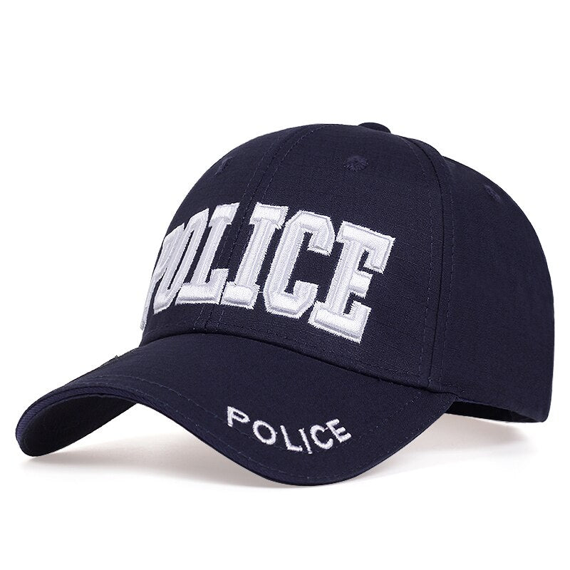 New Fashion Baseball Cap Outdoor Hat Casual Hat Hip Hop Hat Adjustable Unisex Police Letter Embroidery Gift for Girlfriend