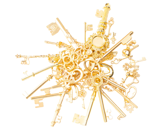 Key Lot 50 Pc Gold
