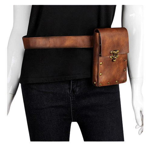 Leather Pouch Brown Hook Lock