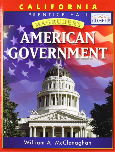American Government 2006 Magruders Hard Cover School Book California