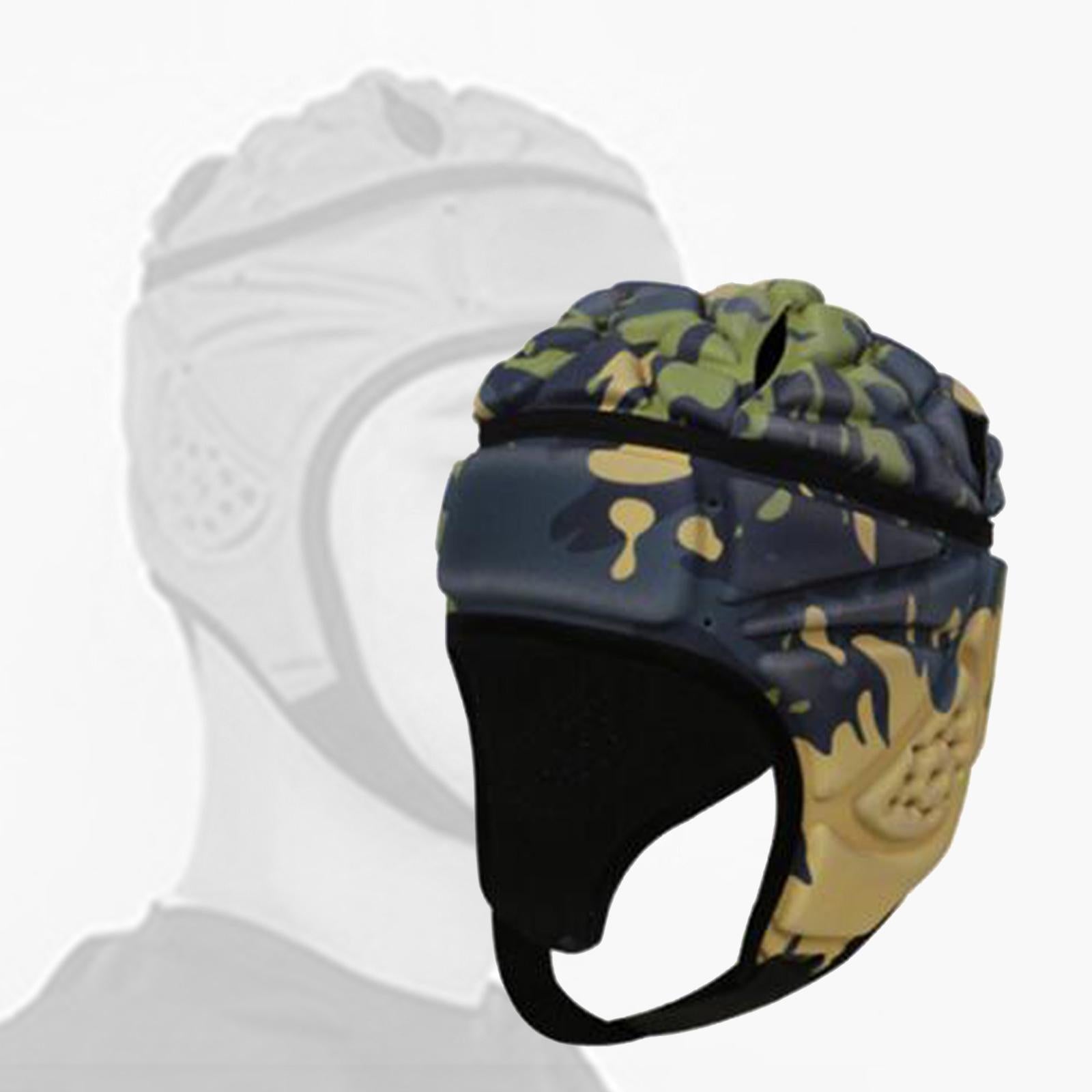 Lightweight  Rugby Helmet Two-Way Adjustable Padded Compression Hat Headgear for Football Hockey Soccer Accessories