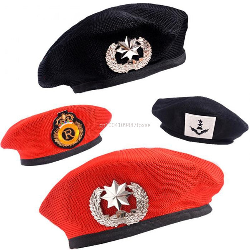 Military Caps Sailor Dance Performance Cosplay Hats for Kids Adult Men Women Berets Star Emblem Sailors Hat Adult Child Trilby